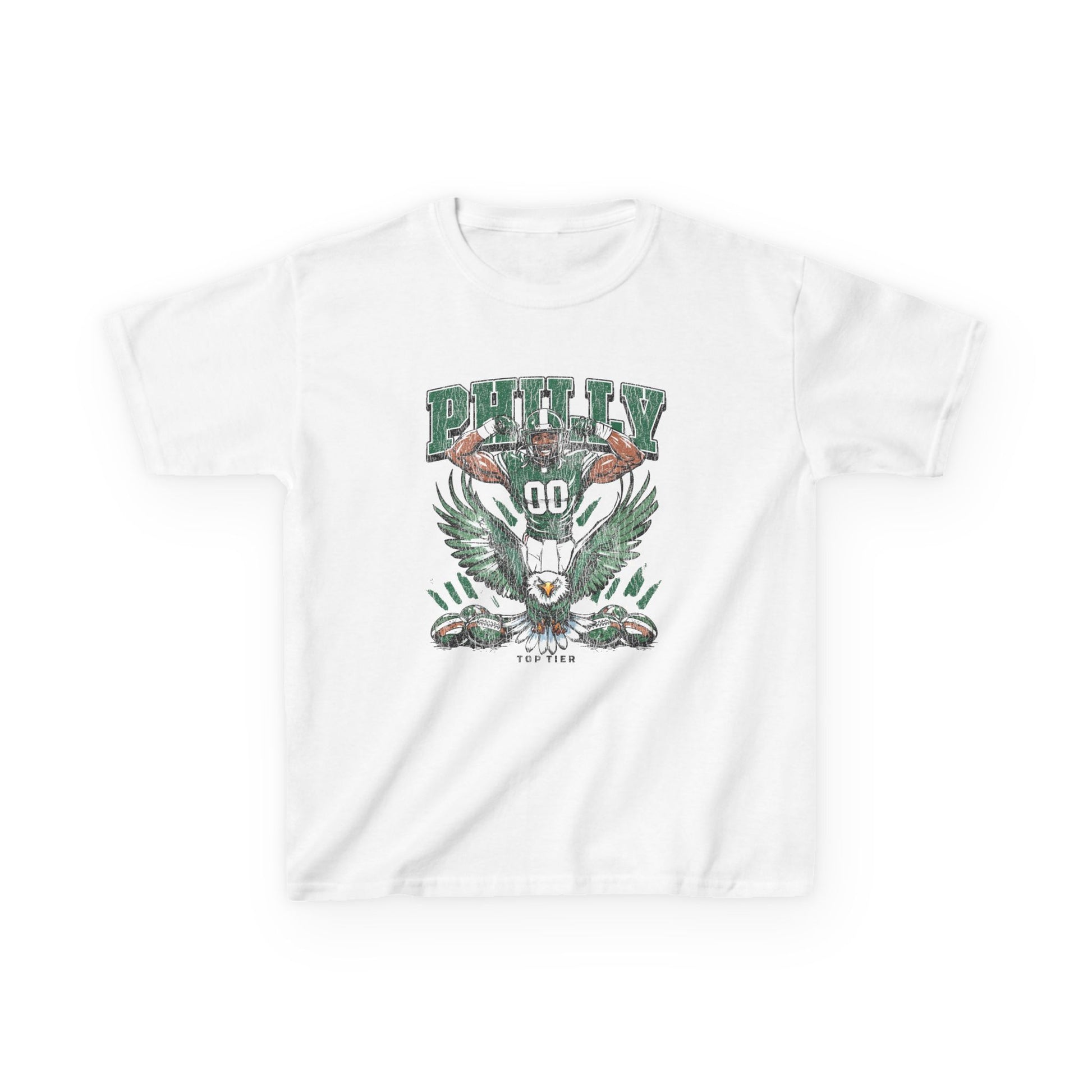 Philadelphia Football White Kids Tshirt TOP TIER. Premium Sports Apparel, T-shirts, Merch, Threads and Street