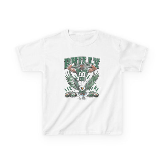 Philadelphia Football White Kids Tshirt TOP TIER. Premium Sports Apparel, T-shirts, Merch, Threads and Street