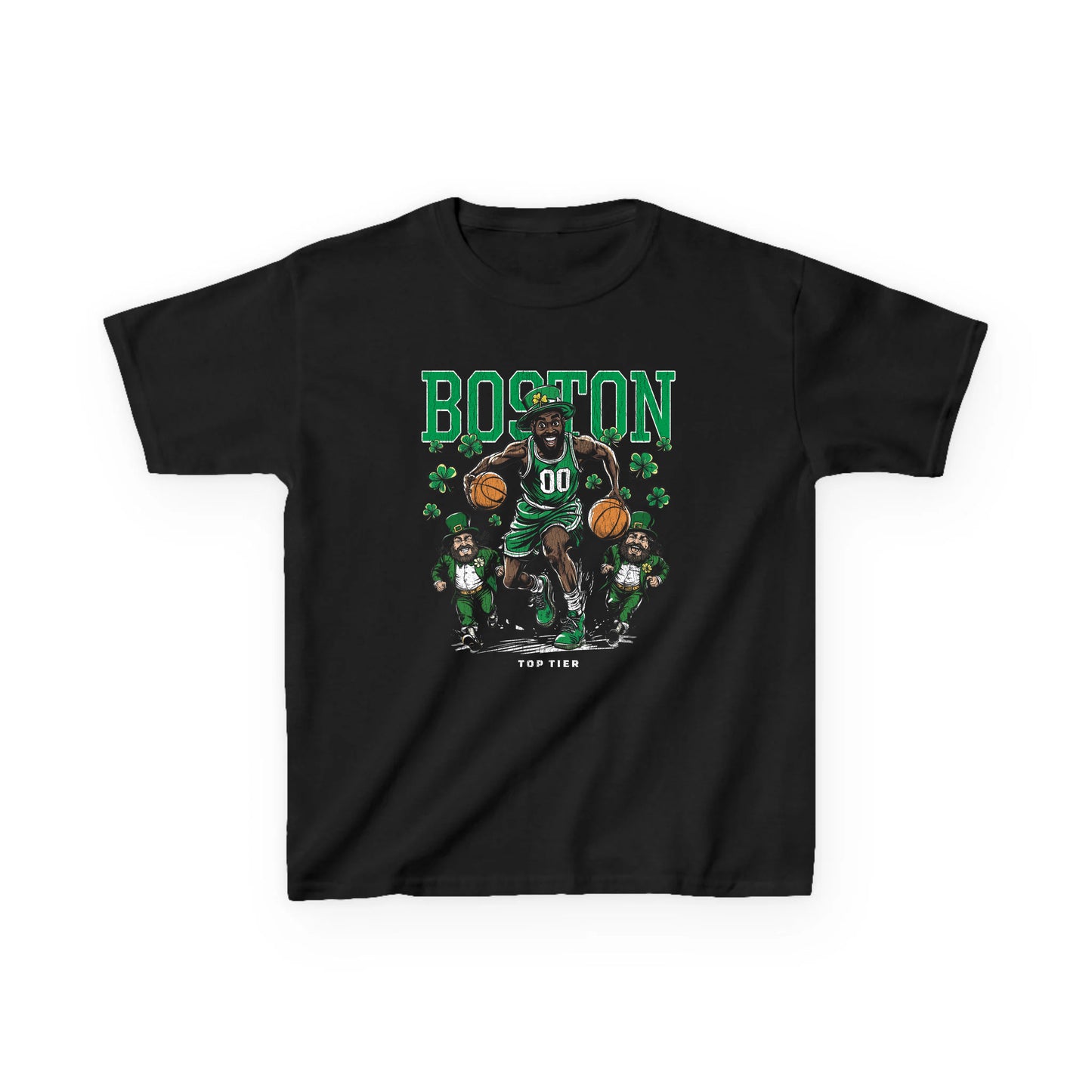 Boston Basketball Black Kids Tshirt TOP TIER. Premium Sports Apparel, T-shirts, Merch, Threads and Street