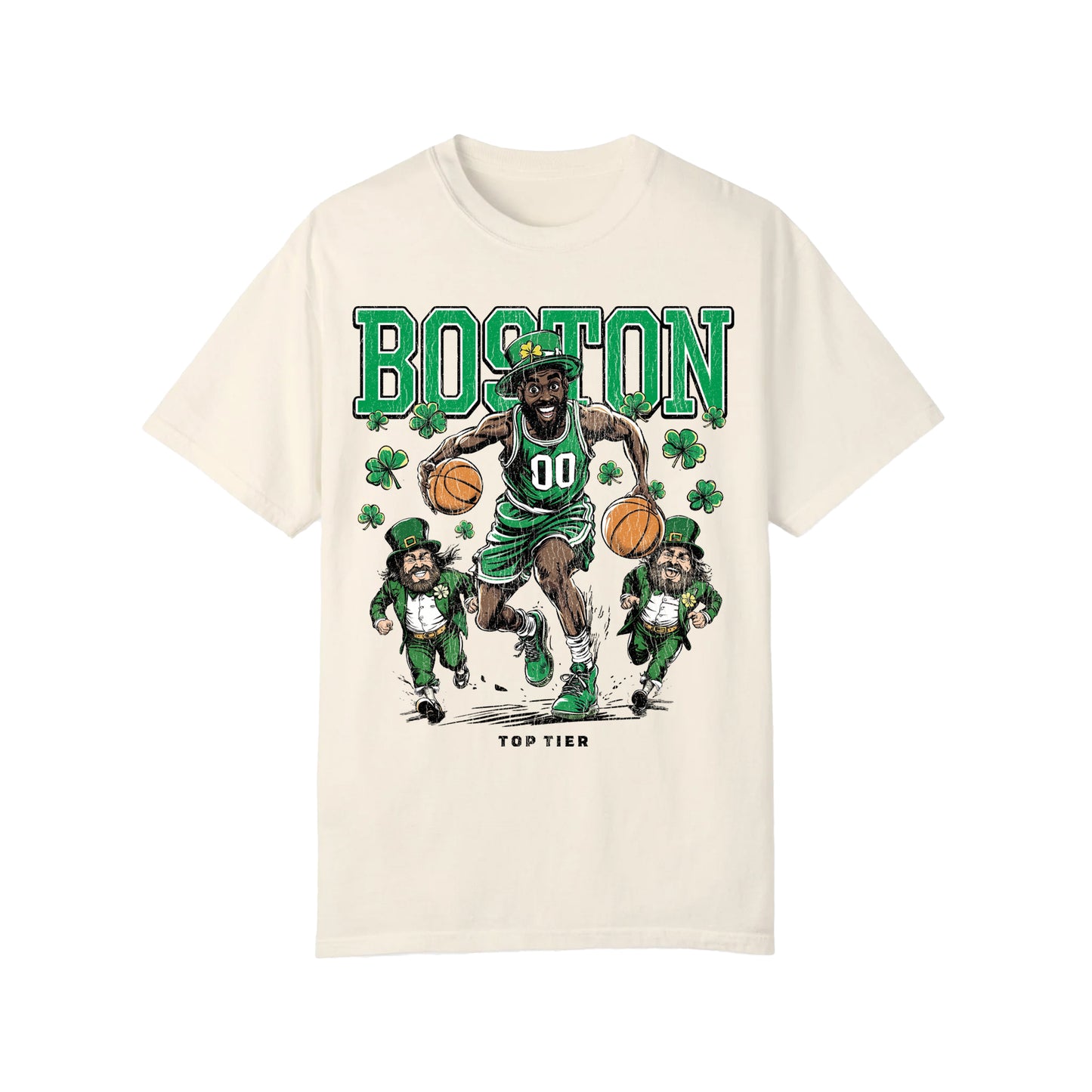 Boston Basketball Ivory Tshirt TOP TIER. Premium Sports Apparel, T-shirts, Merch, Threads and Street