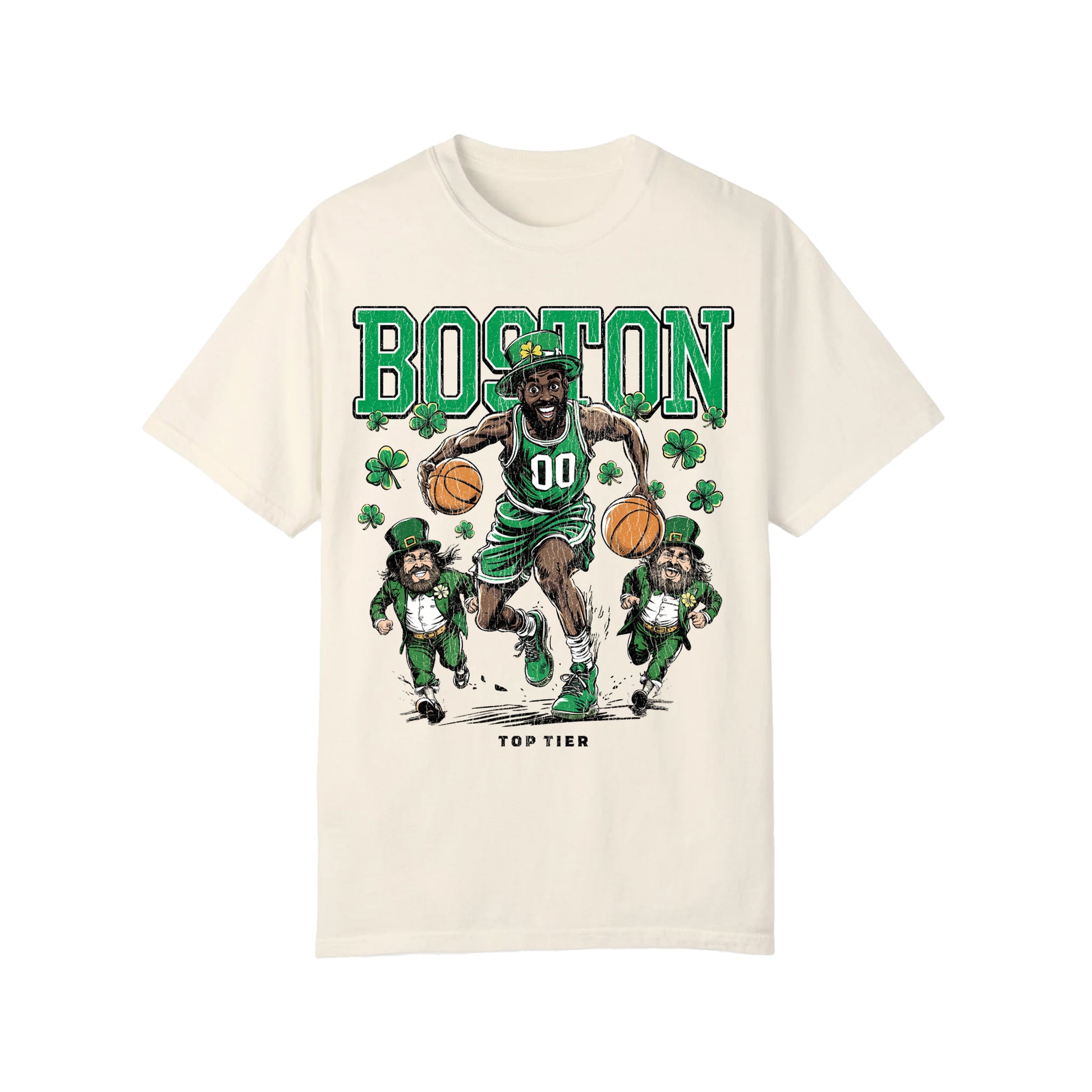 Boston Basketball Ivory Tshirt TOP TIER. Premium Sports Apparel, T-shirts, Merch, Threads and Street