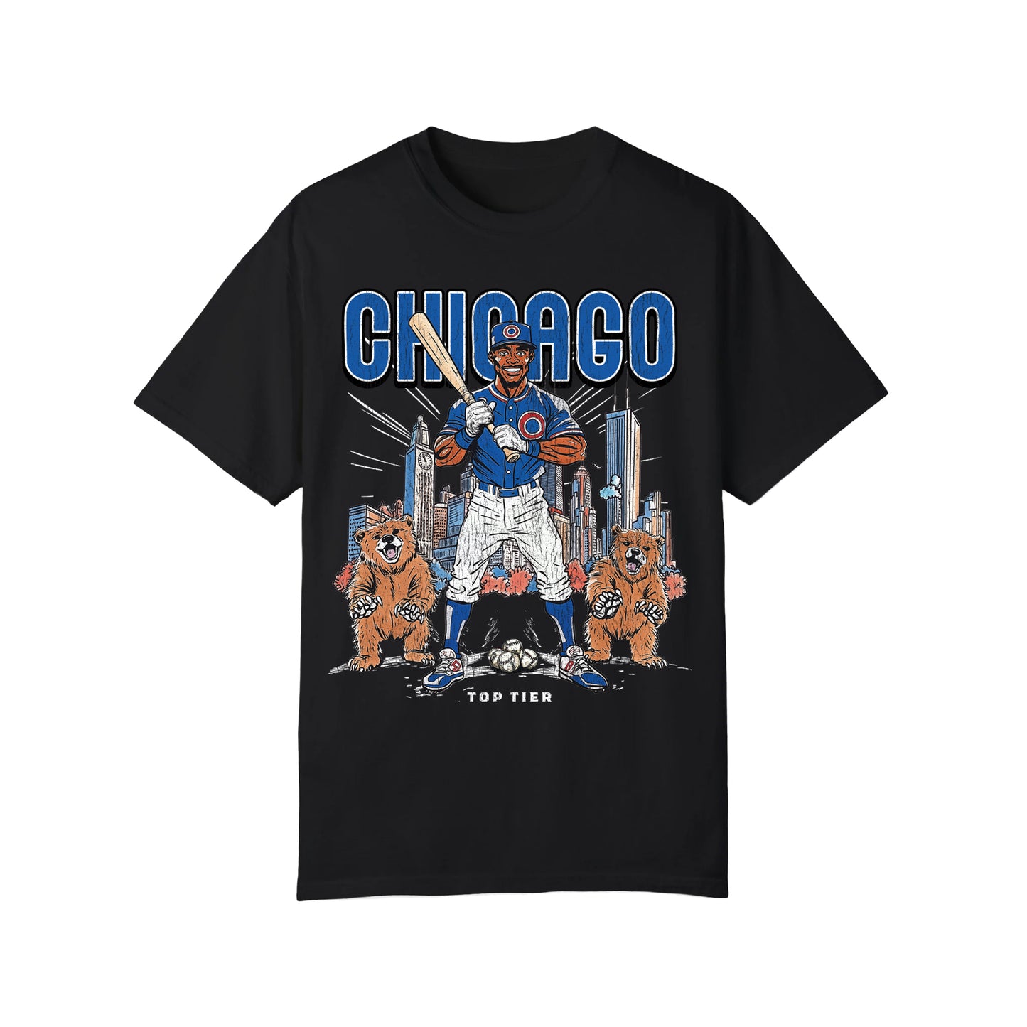 Chicago Baseball Black Tshirt TOP TIER. Premium Sports Apparel, T-shirts, Merch, Threads and Crewneck