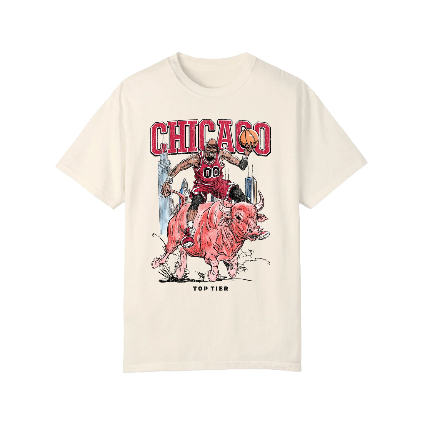 Chicago Basketball Ivory Tshirt TOP TIER. Premium Sports Apparel, T-shirts, Merch, Threads and Crewneck