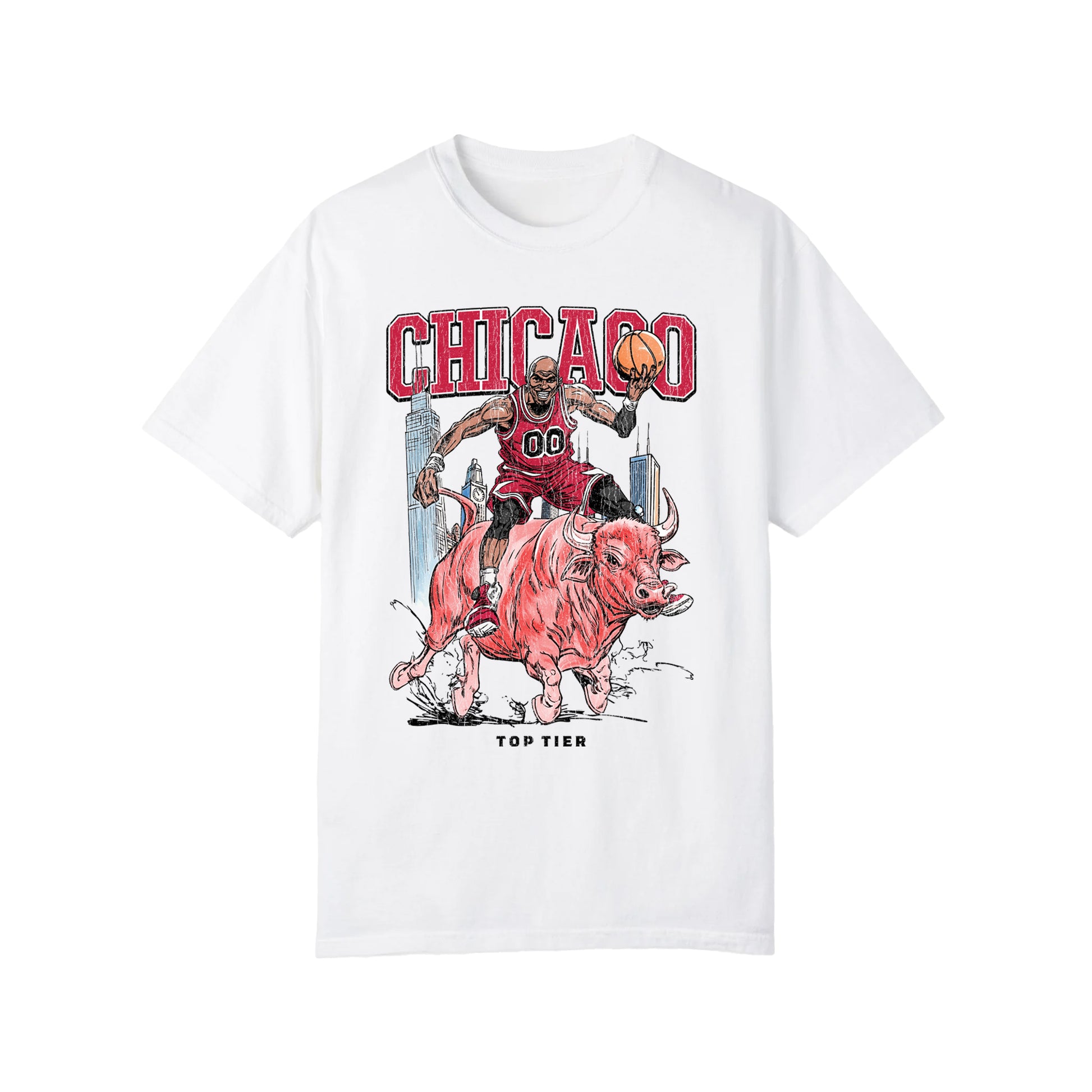 Chicago Basketball White Tshirt TOP TIER. Premium Sports Apparel, T-shirts, Merch, Threads and Crewneck