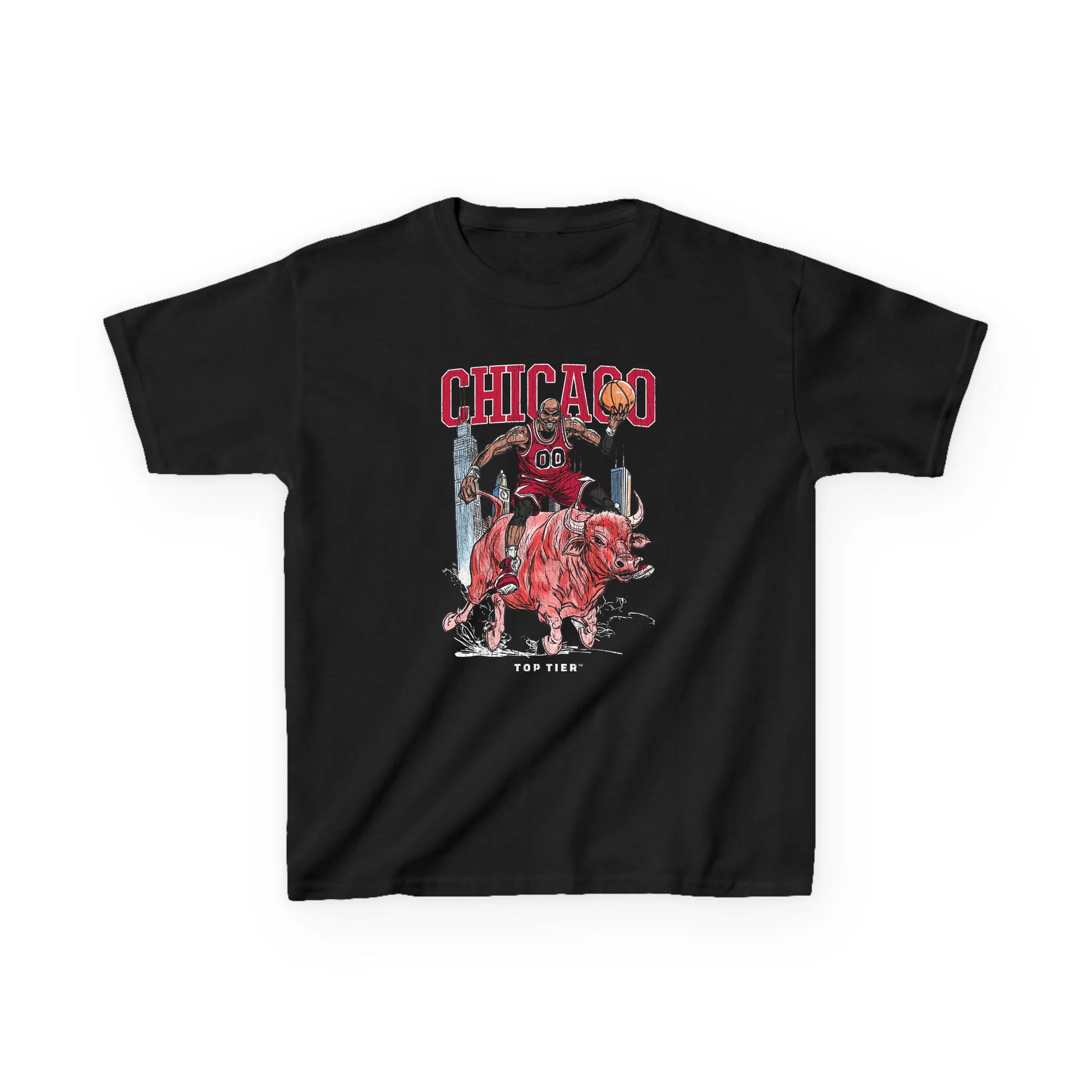 Chicago Basketball Black Kids Tshirt TOP TIER. Premium Sports Apparel, T-shirts, Merch, Threads and Street