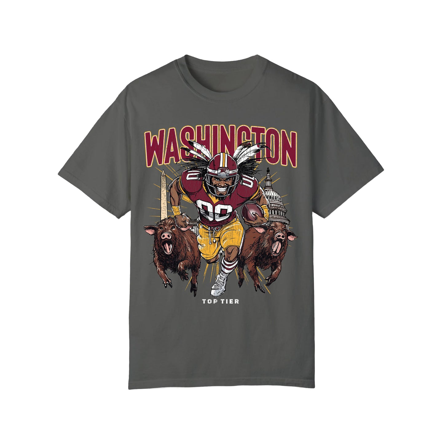 Washington DC Football Pepper Tshirt TOP TIER. Premium Sports Apparel, T-shirts, Merch, Threads and Street