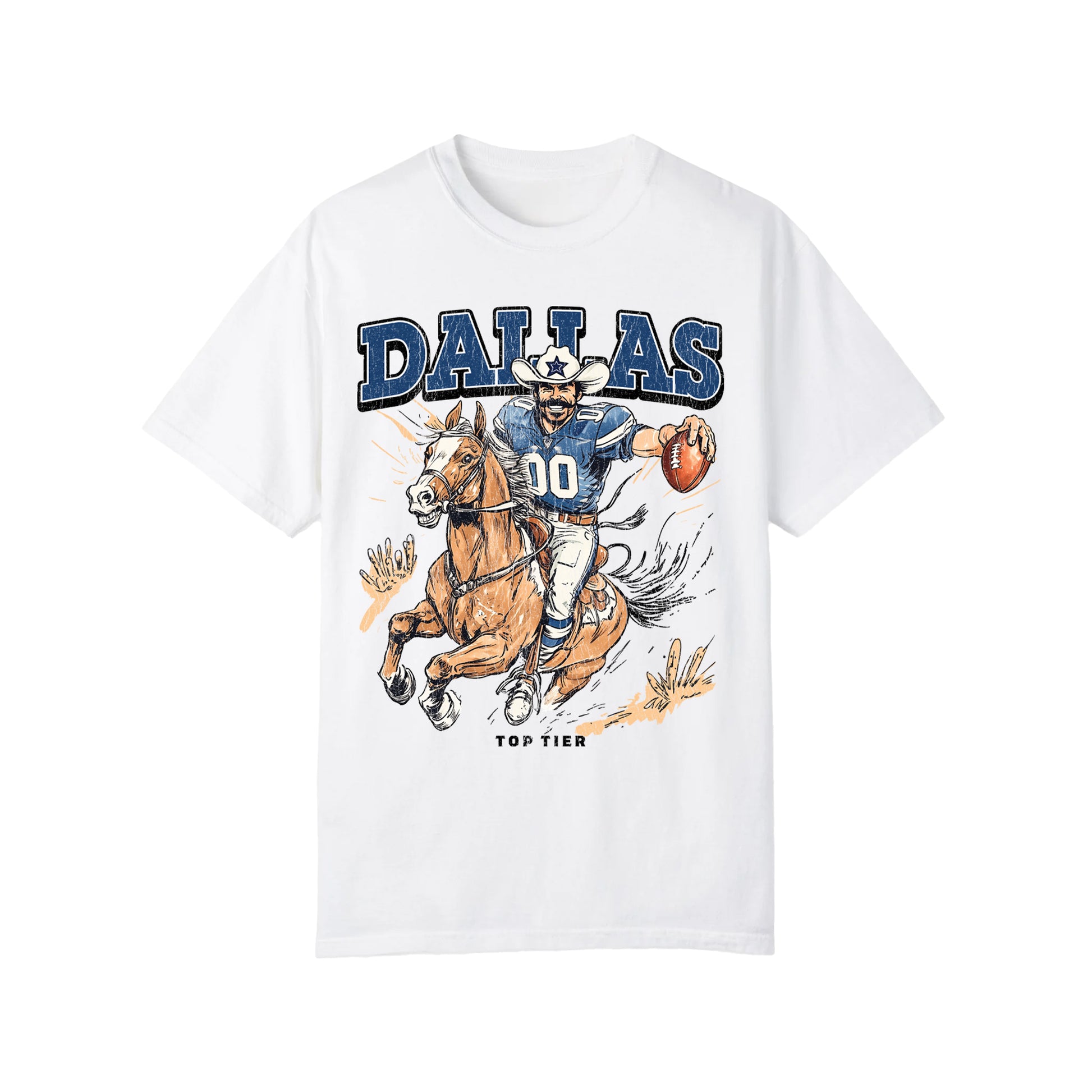 Dallas Football White Tshirt TOP TIER. Premium Sports Apparel, T-shirts, Merch, Threads and Crewneck