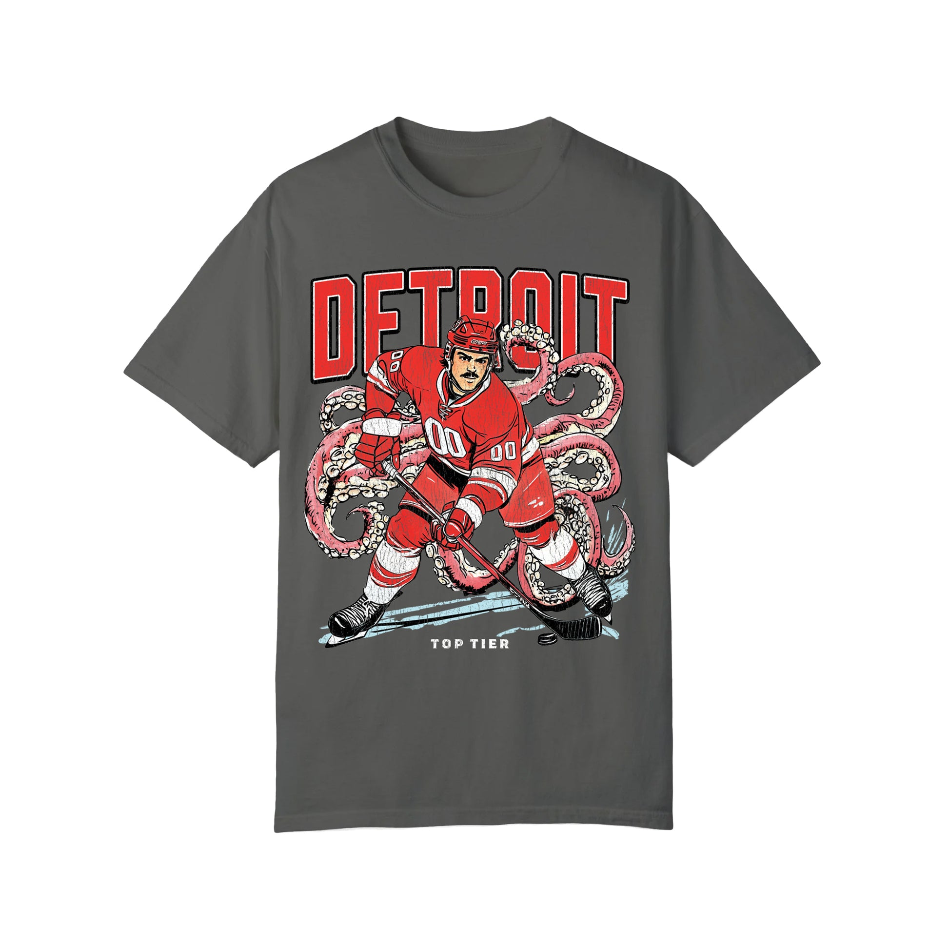 Detroit Hockey Pepper Tshirt TOP TIER. Premium Sports Apparel, T-shirts, Merch, Threads and Crewneck