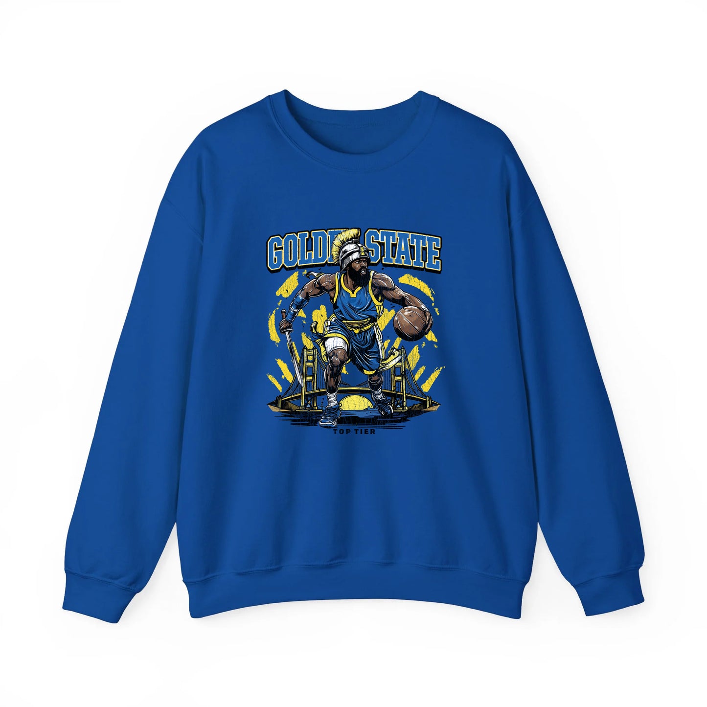 Golden State Basketball Blue Crewneck TOP TIER. Premium Sports Apparel, T-shirts, Merch, Threads and Street