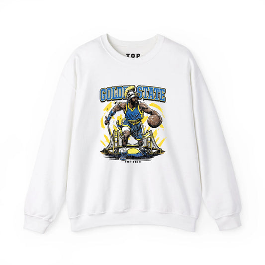 Golden State Basketball White Crewneck TOP TIER. Premium Sports Apparel, T-shirts, Merch, Threads and Street