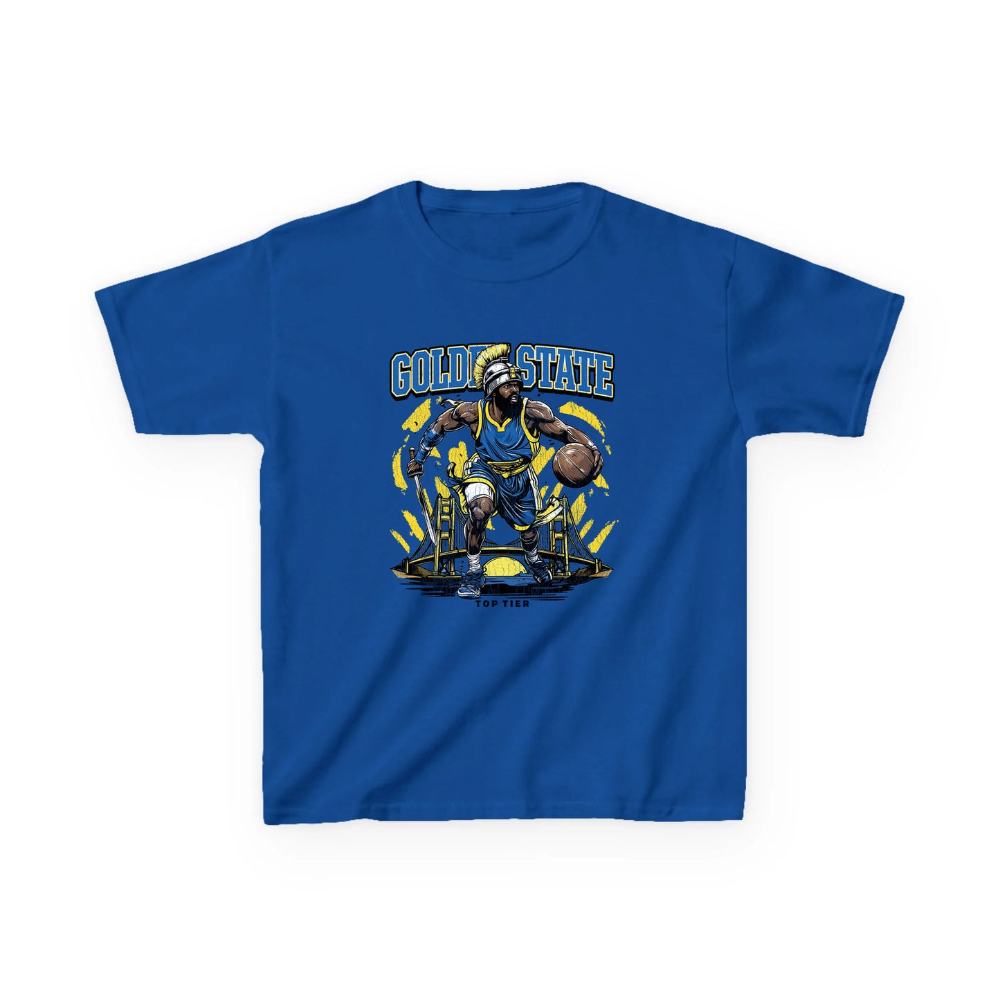 Golden State Basketball Blue Kids Tshirt TOP TIER. Premium Sports Apparel, T-shirts, Merch, Threads and Street