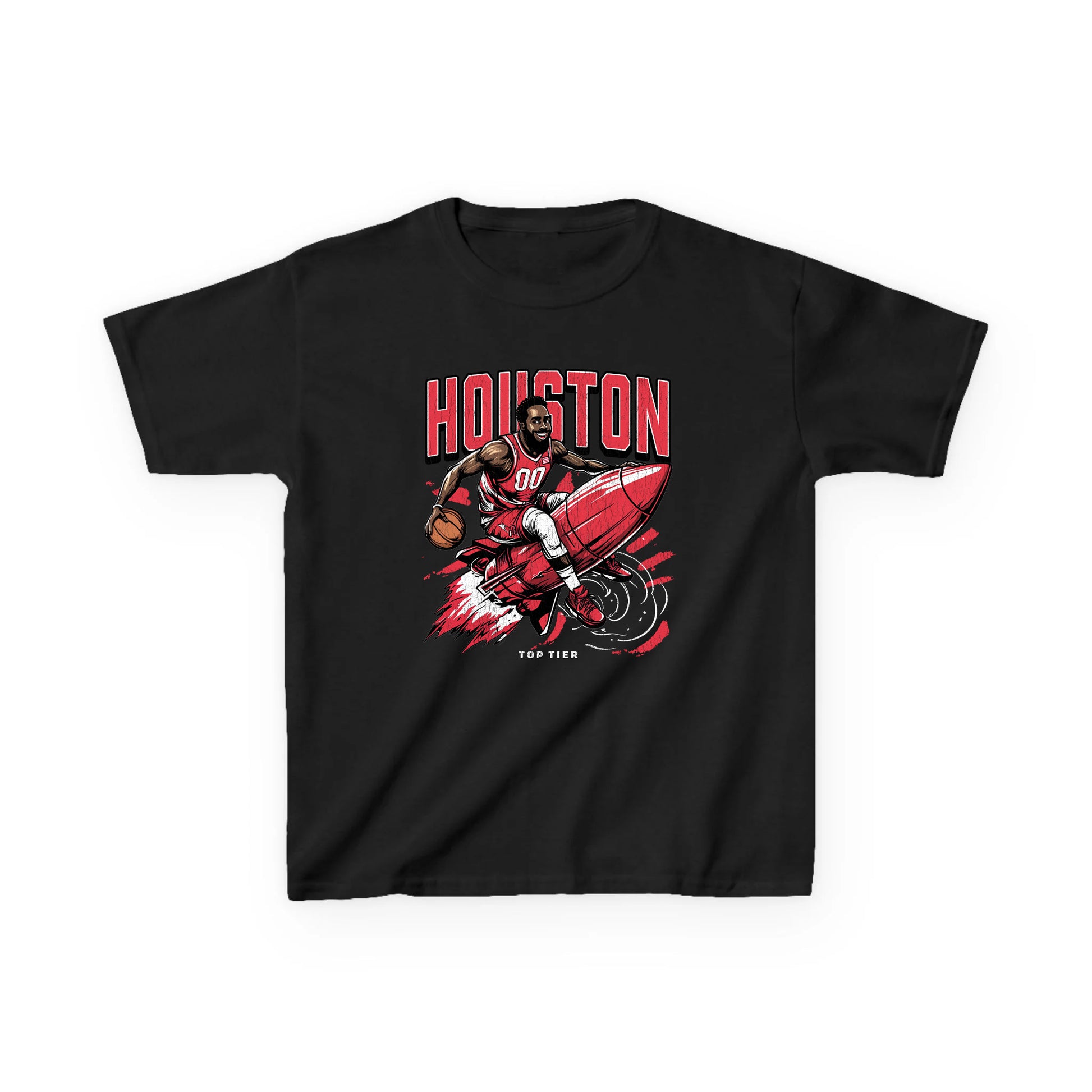 Houston Basketball Black Kids Tshirt TOP TIER. Premium Sports Apparel, T-shirts, Merch, Threads and Street