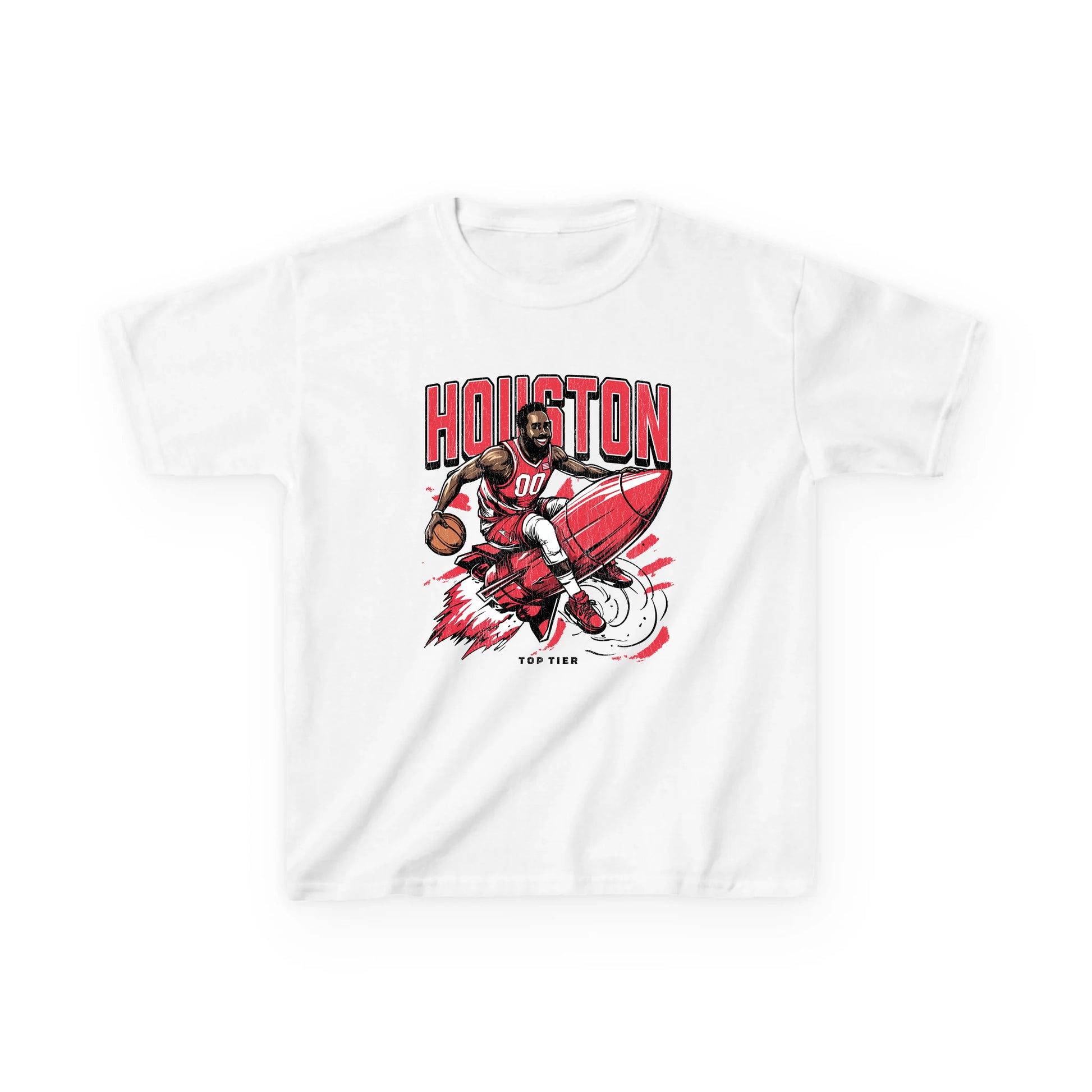 Houston Basketball White Kids Tshirt TOP TIER. Premium Sports Apparel, T-shirts, Merch, Threads and Street