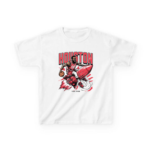 Houston Basketball White Kids Tshirt TOP TIER. Premium Sports Apparel, T-shirts, Merch, Threads and Street