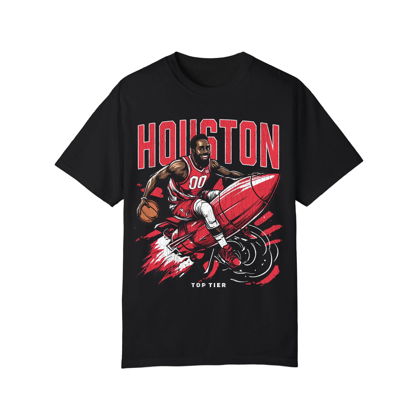 Houston Basketball Black Tshirt TOP TIER. Premium Sports Apparel, T-shirts, Merch, Threads and Street