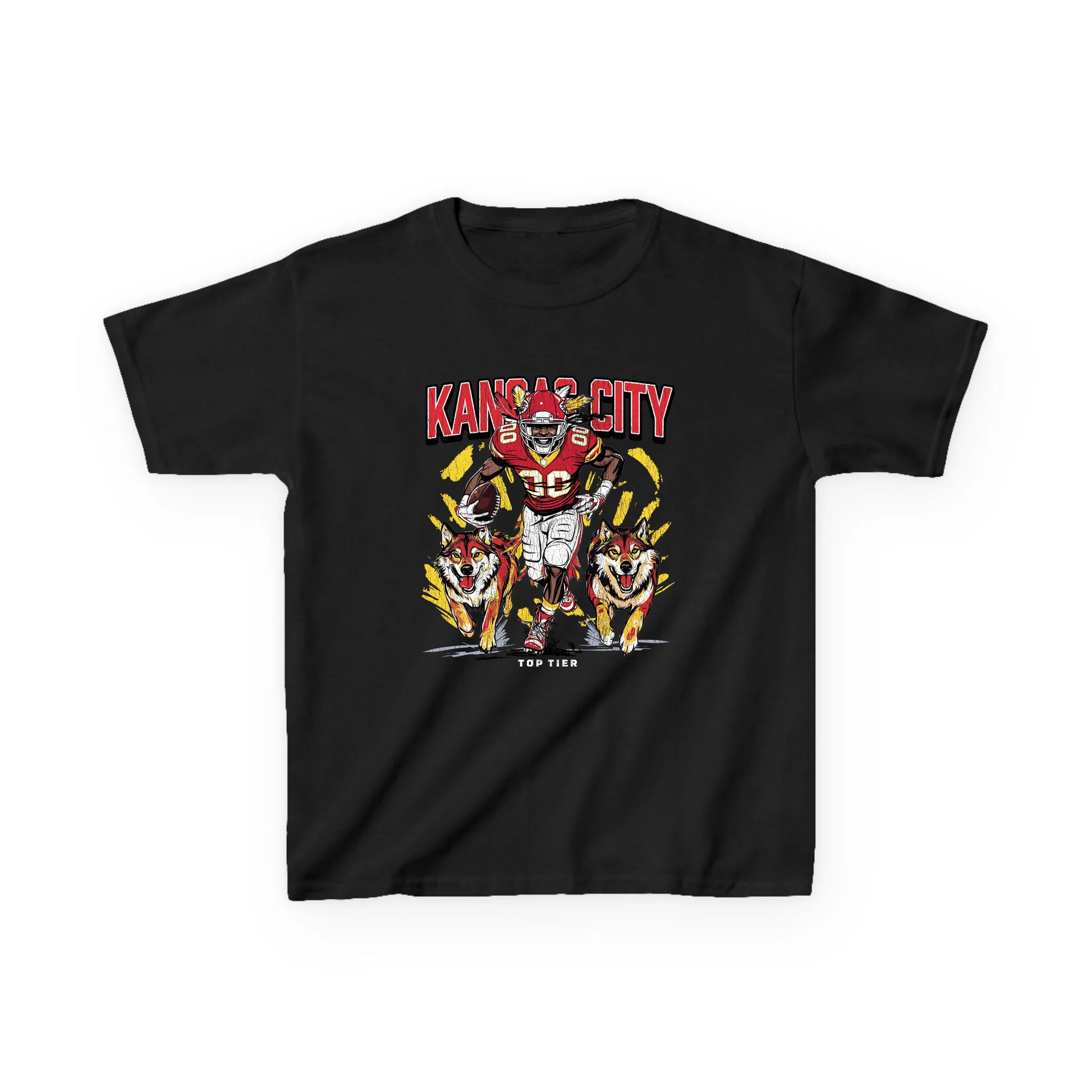 Kansas City Kids Black Tshirt TOP TIER. Premium Sports Apparel, T-shirts, Merch, Threads and Street
