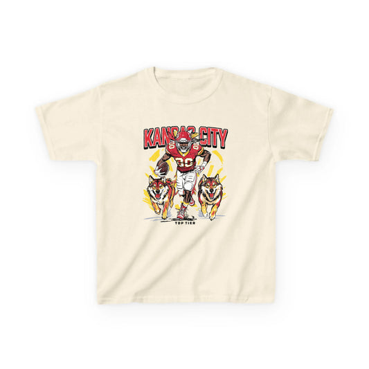 Kansas City Kids Natural Tshirt TOP TIER. Premium Sports Apparel, T-shirts, Merch, Threads and Street