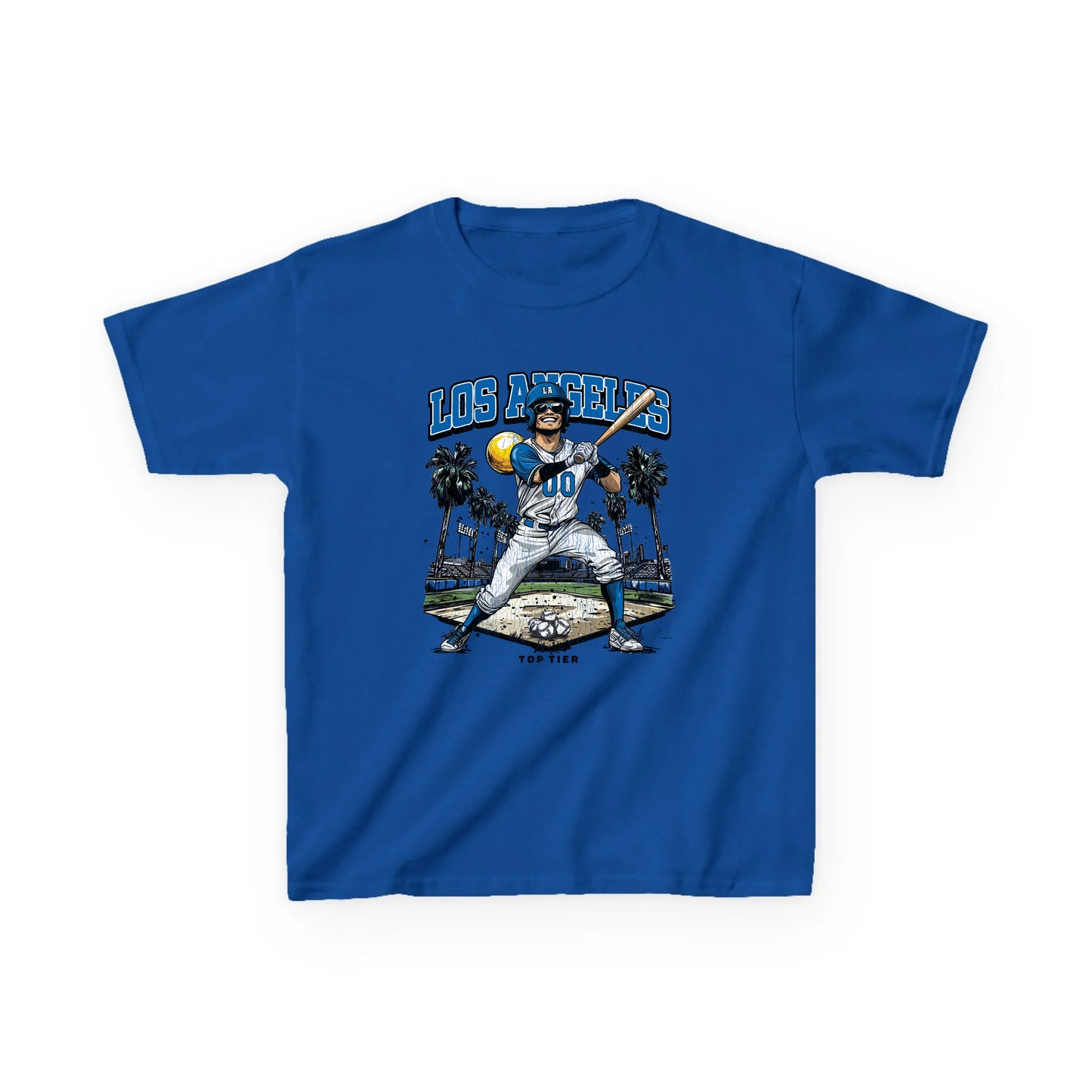 Los Angeles Baseball Blue Kids Tshirt TOP TIER. Premium Sports Apparel, T-shirts, Merch, Threads and Street