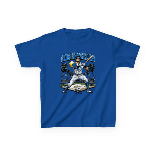 Los Angeles Baseball Blue Kids Tshirt TOP TIER. Premium Sports Apparel, T-shirts, Merch, Threads and Street