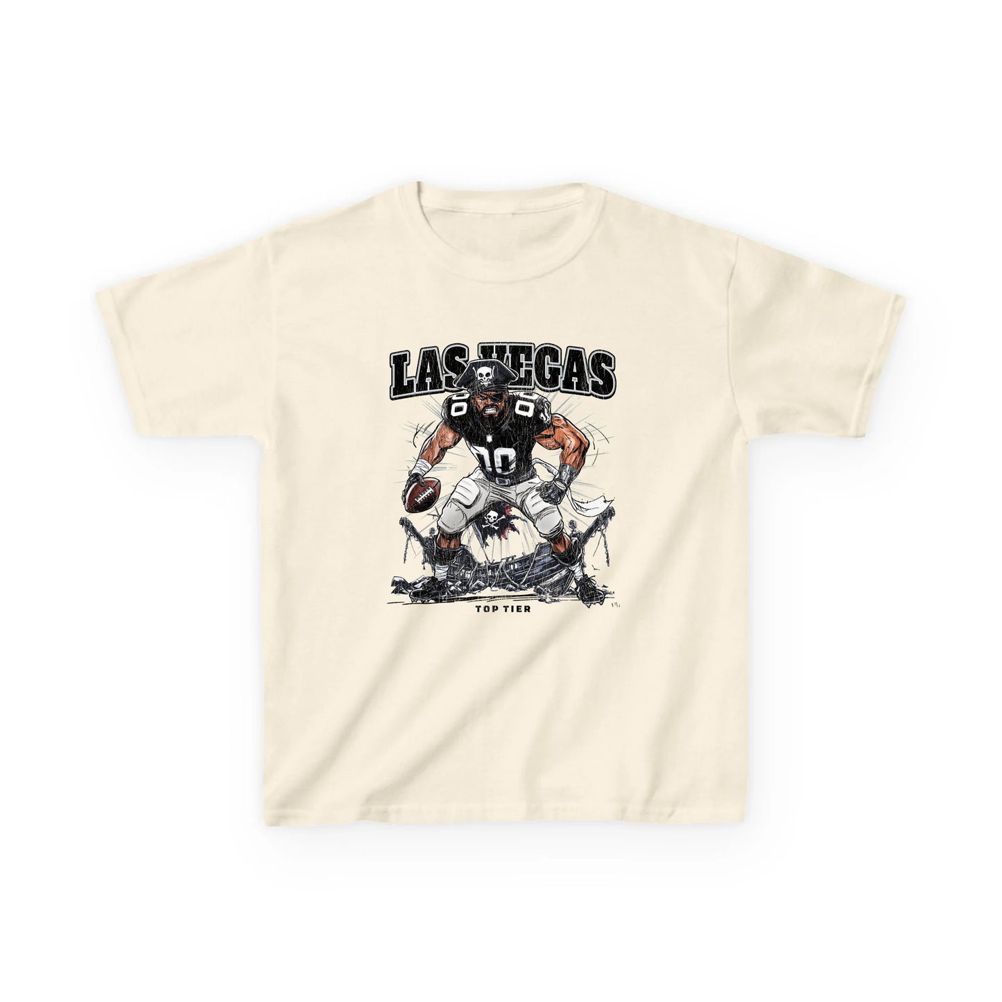 Las Vegas Football Natural Kids Tshirt TOP TIER. Premium Sports Apparel, T-shirts, Merch, Threads and Street