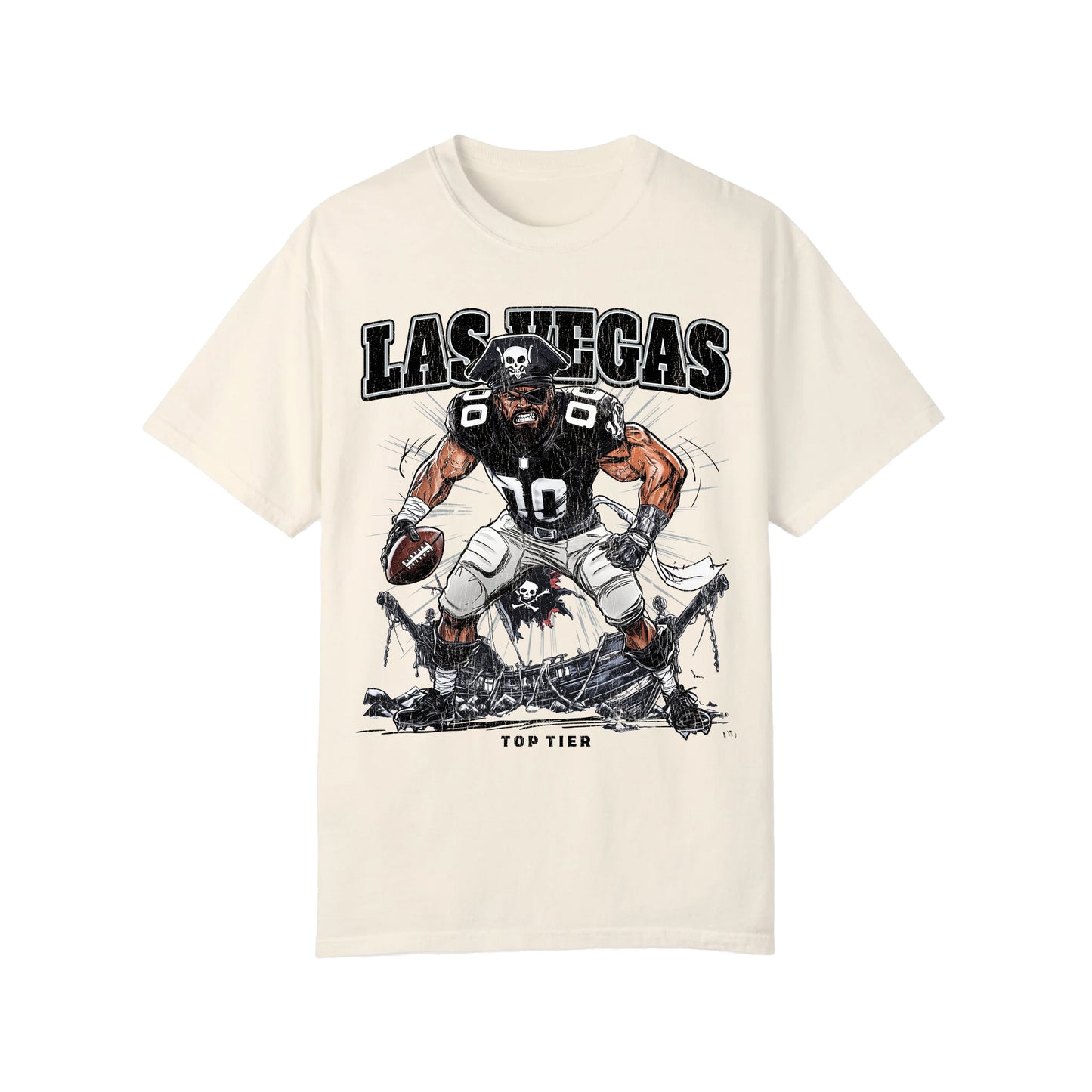 Las Vegas Football Ivory Tshirt TOP TIER. Premium Sports Apparel, T-shirts, Merch, Threads and Street