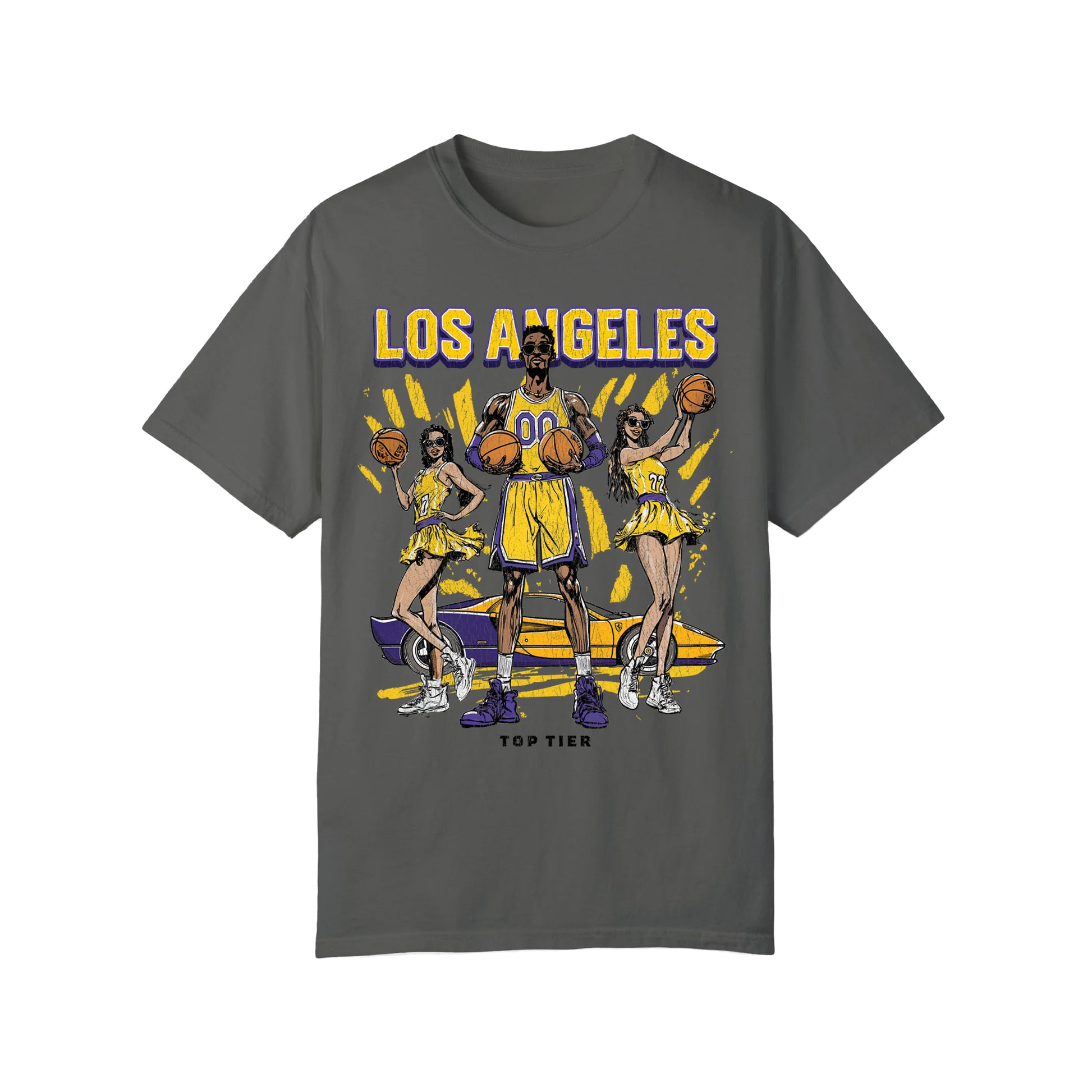 Los Angeles Basketball Pepper Tshirt TOP TIER. Premium Sports Apparel, T-shirts, Merch, Threads and Crewneck