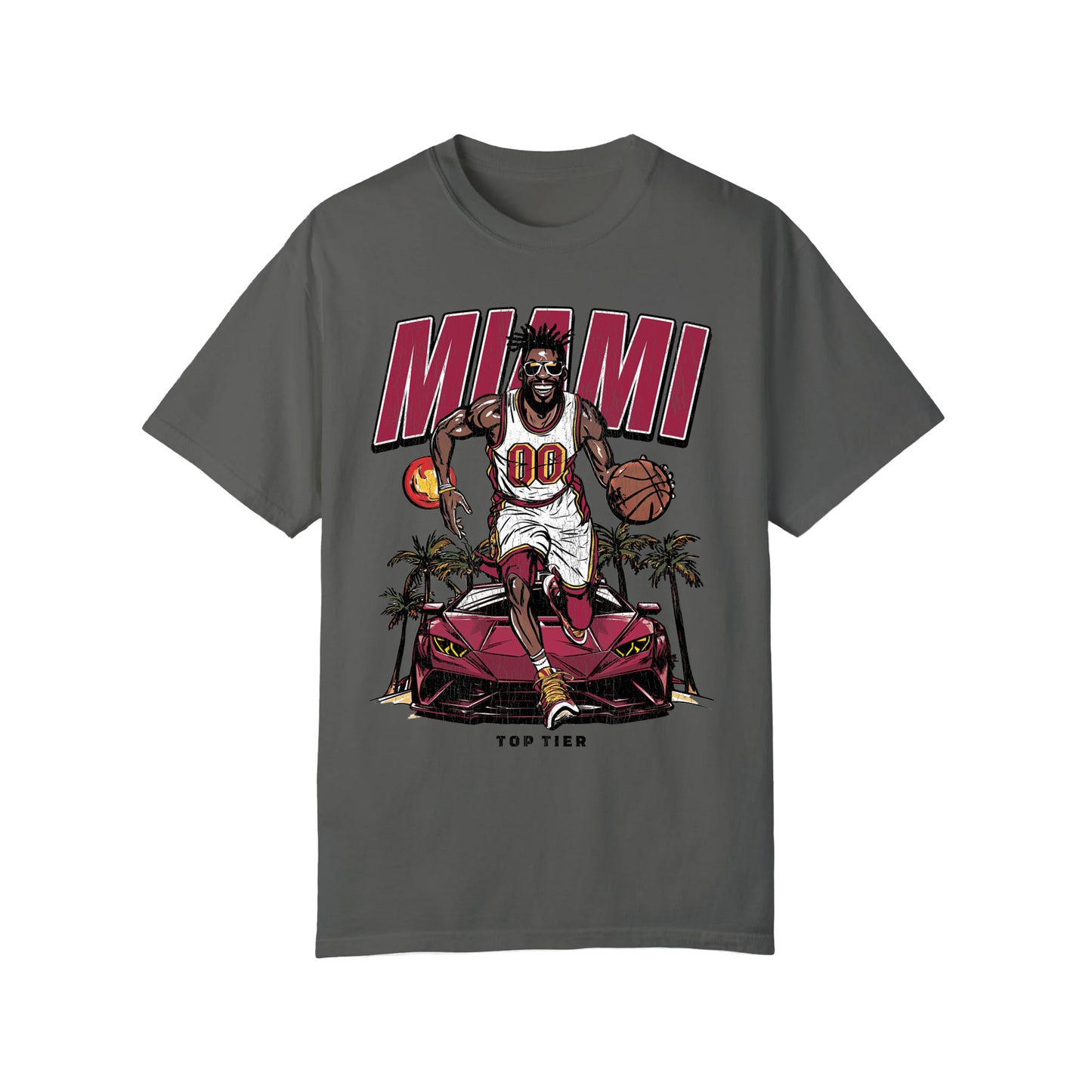 Miami Basketball Pepper Tshirt TOP TIER. Premium Sports Apparel, T-shirts, Merch, Threads and Crewneck