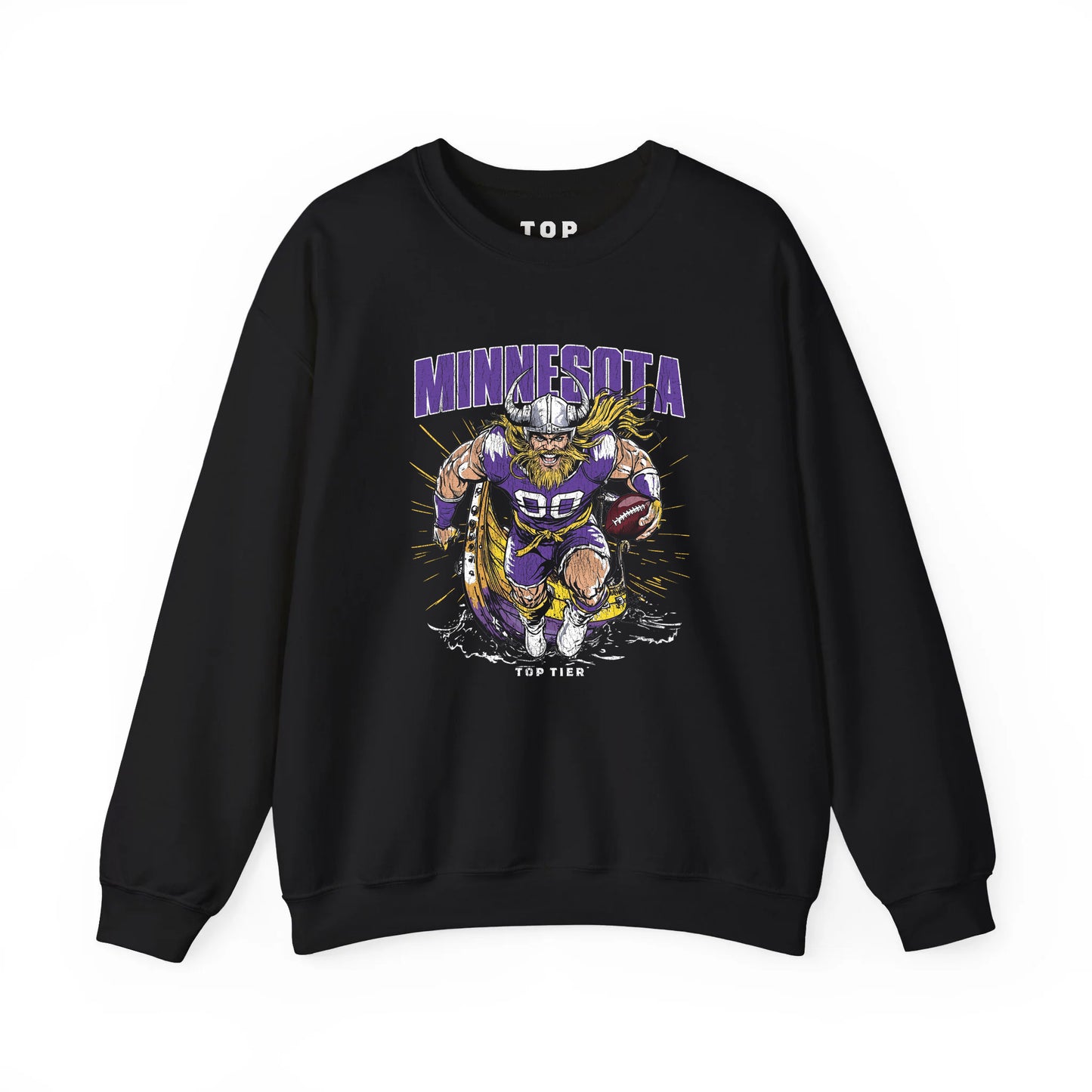 Minnesota Football Black Crewneck TOP TIER. Premium Sports Apparel, T-shirts, Merch, Threads and Crewneck