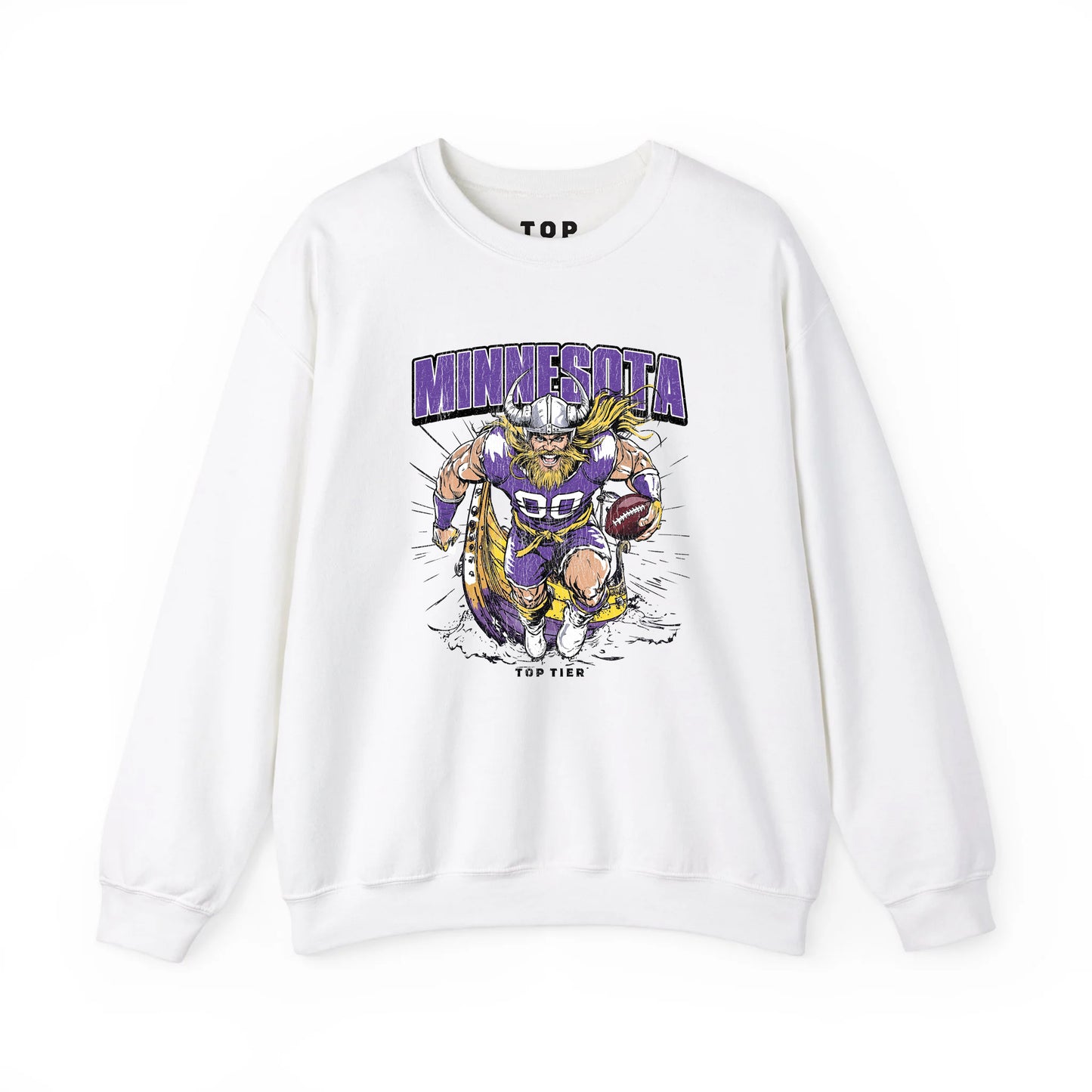 Minnesota Football White Crewneck TOP TIER. Premium Sports Apparel, T-shirts, Merch, Threads and Crewneck