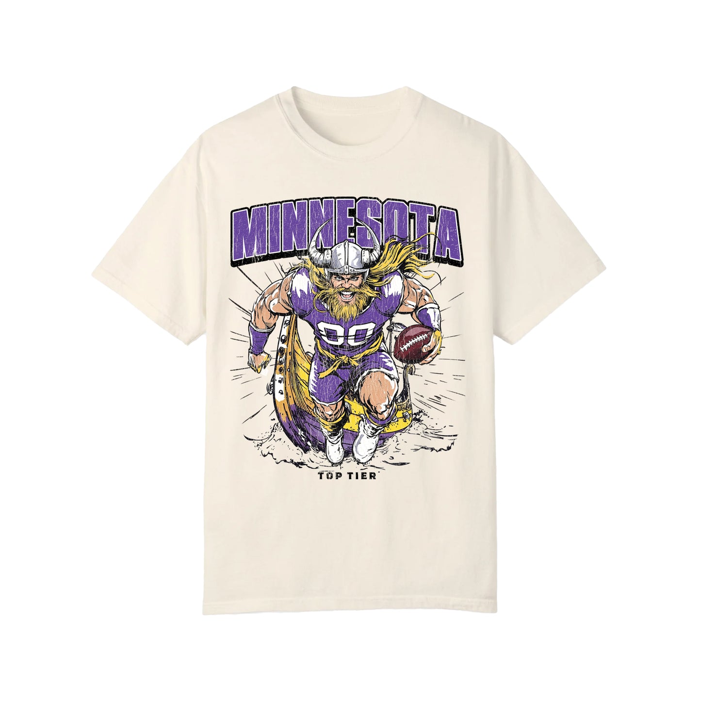 Minnesota Football Ivory Tshirt TOP TIER. Premium Sports Apparel, T-shirts, Merch, Threads and Crewneck