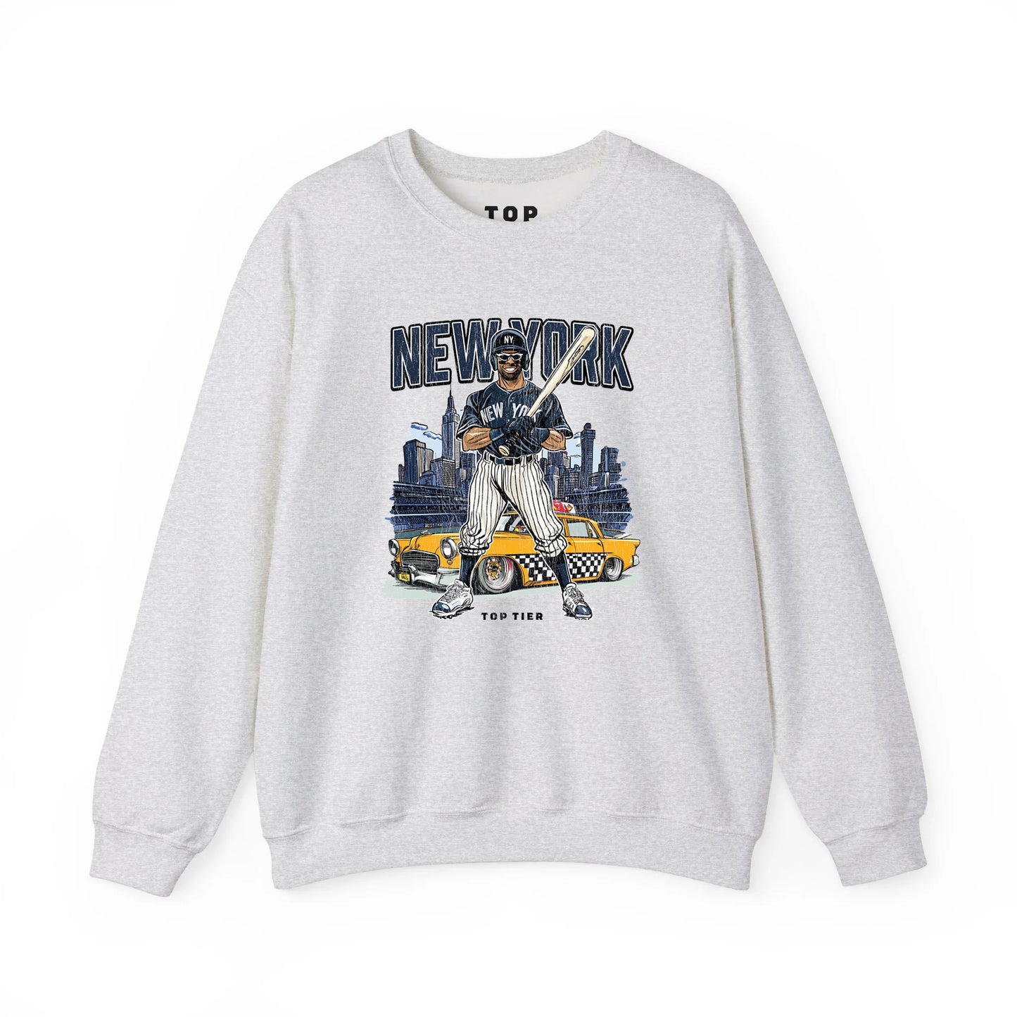 New York Baseball Crewneck AshTOP TIER. Premium Sports Apparel, T-shirts, Merch, Threads and Crewneck