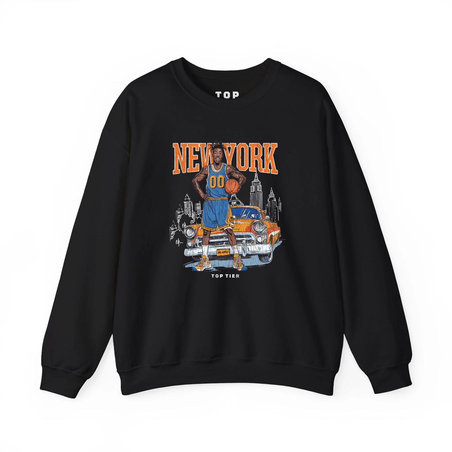 New York Basketball Black Crewneck TOP TIER. Premium Sports Apparel, T-shirts, Merch, Threads and Crewneck