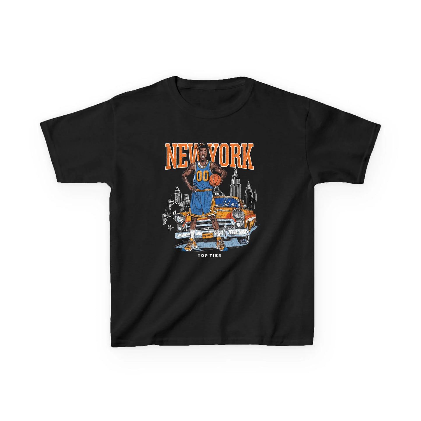 New York Basketball Black Kids Tshirt TOP TIER. Premium Sports Apparel, T-shirts, Merch, Threads and Street