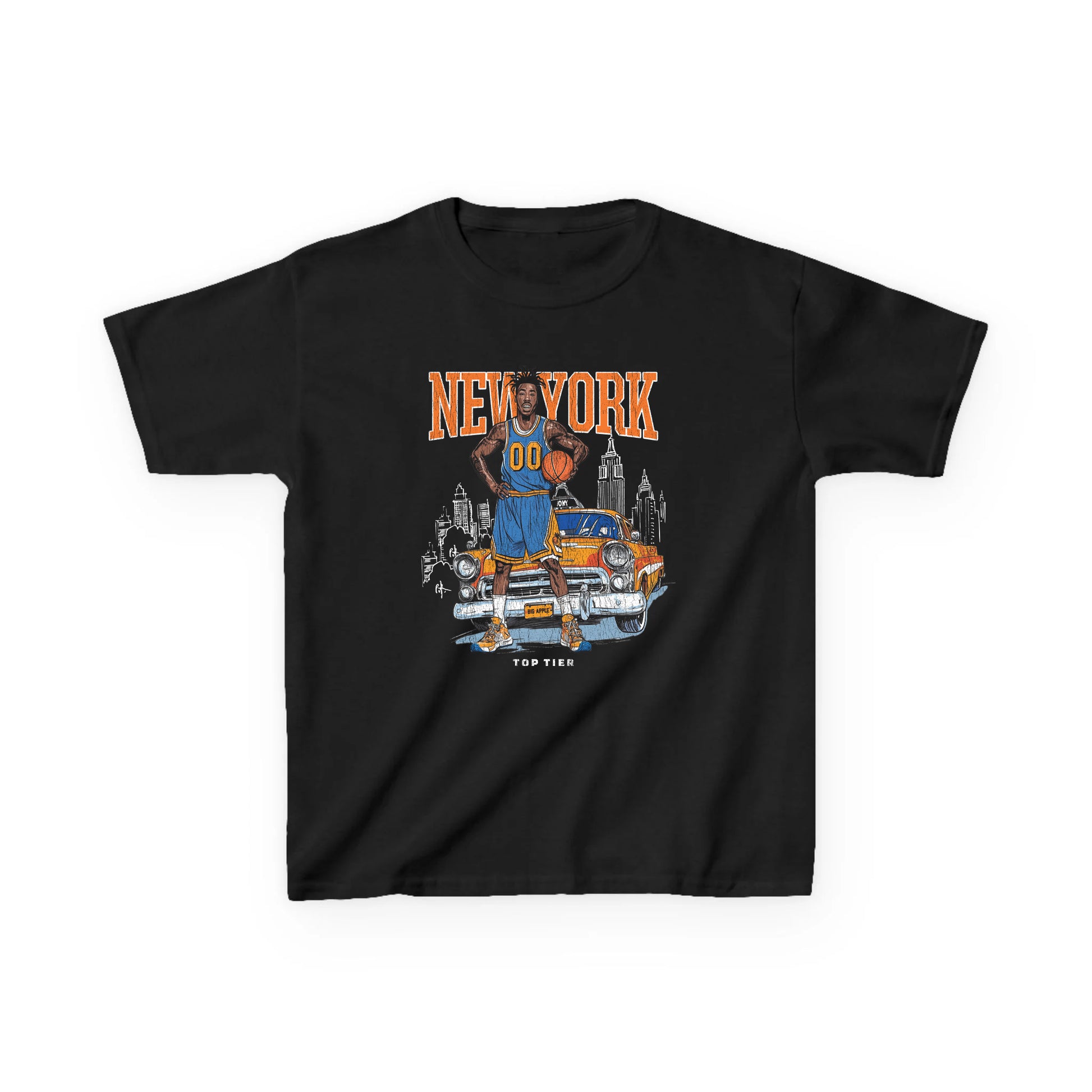 New York Basketball Black Kids Tshirt TOP TIER. Premium Sports Apparel, T-shirts, Merch, Threads and Street