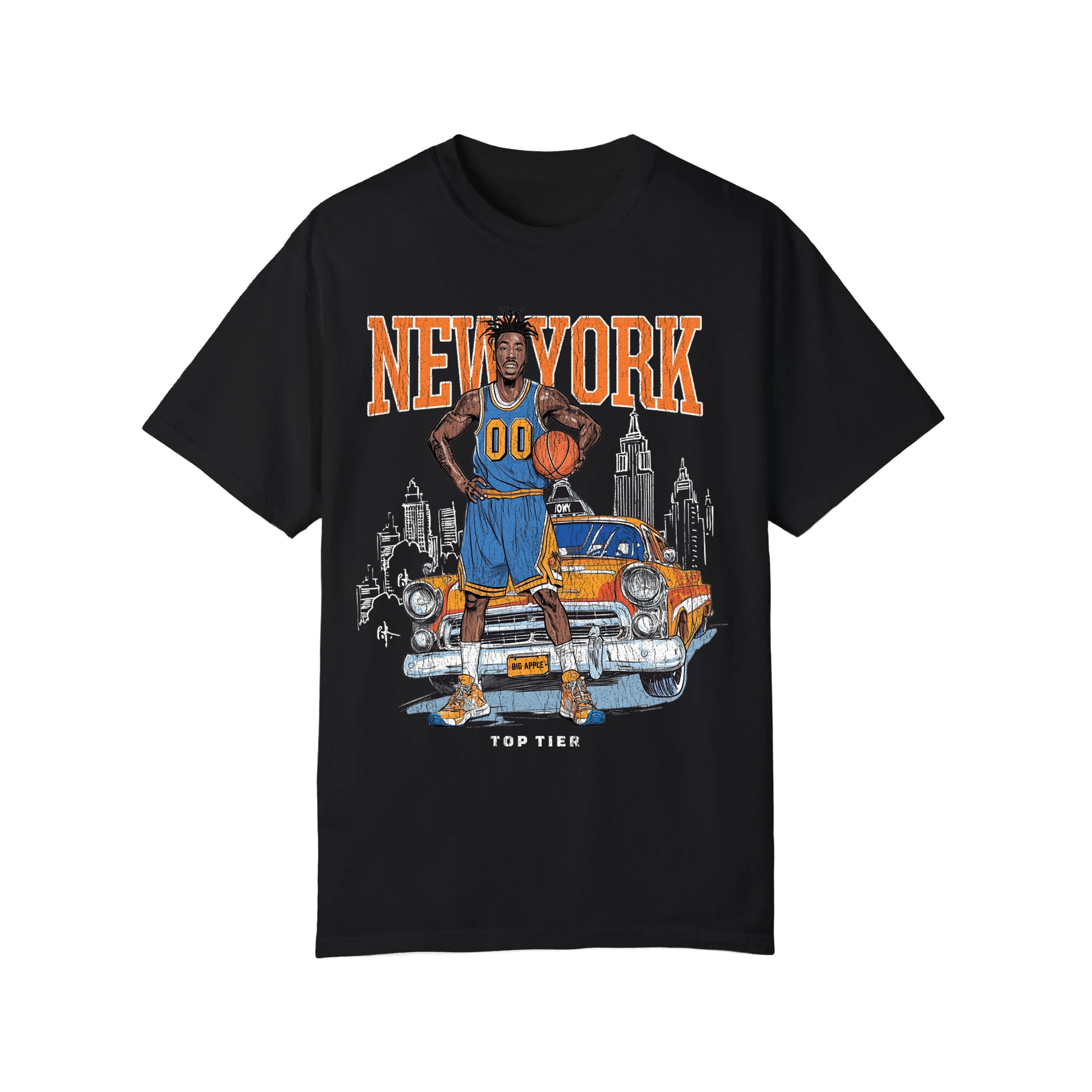 New York Basketball Black Tshirt TOP TIER. Premium Sports Apparel, T-shirts, Merch, Threads and Crewneck