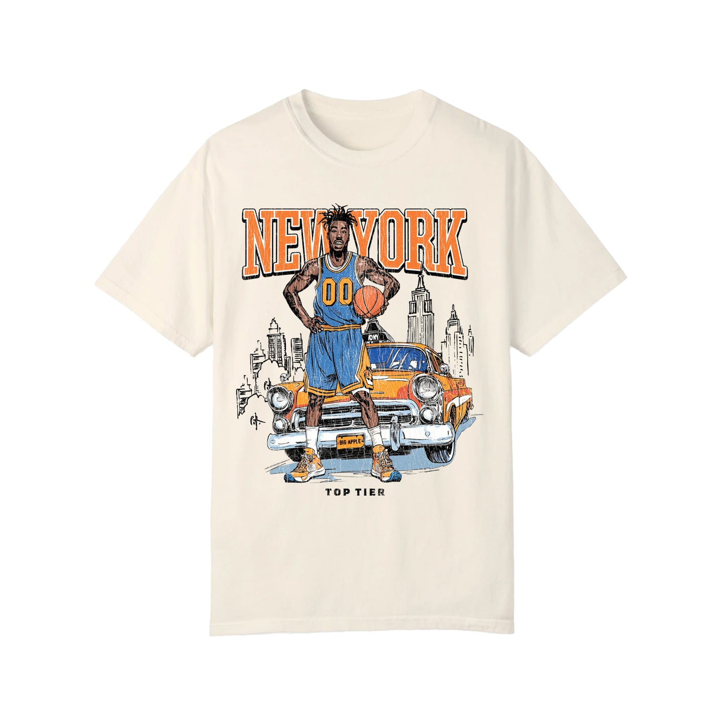 New York Basketball Ivory Tshirt TOP TIER. Premium Sports Apparel, T-shirts, Merch, Threads and Crewneck