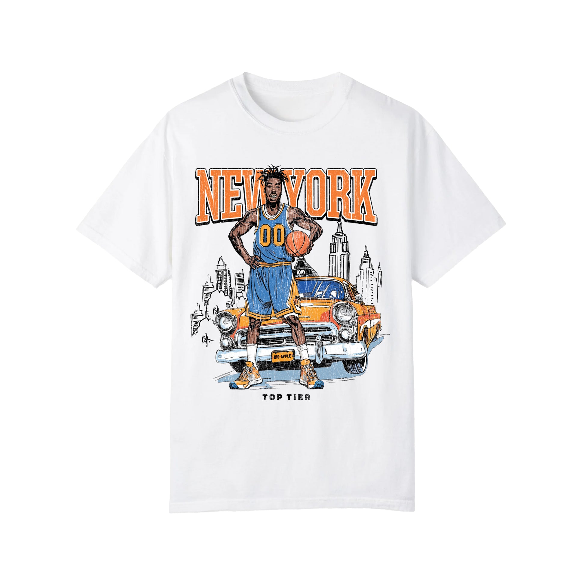 New York Basketball White Tshirt TOP TIER. Premium Sports Apparel, T-shirts, Merch, Threads and Crewneck