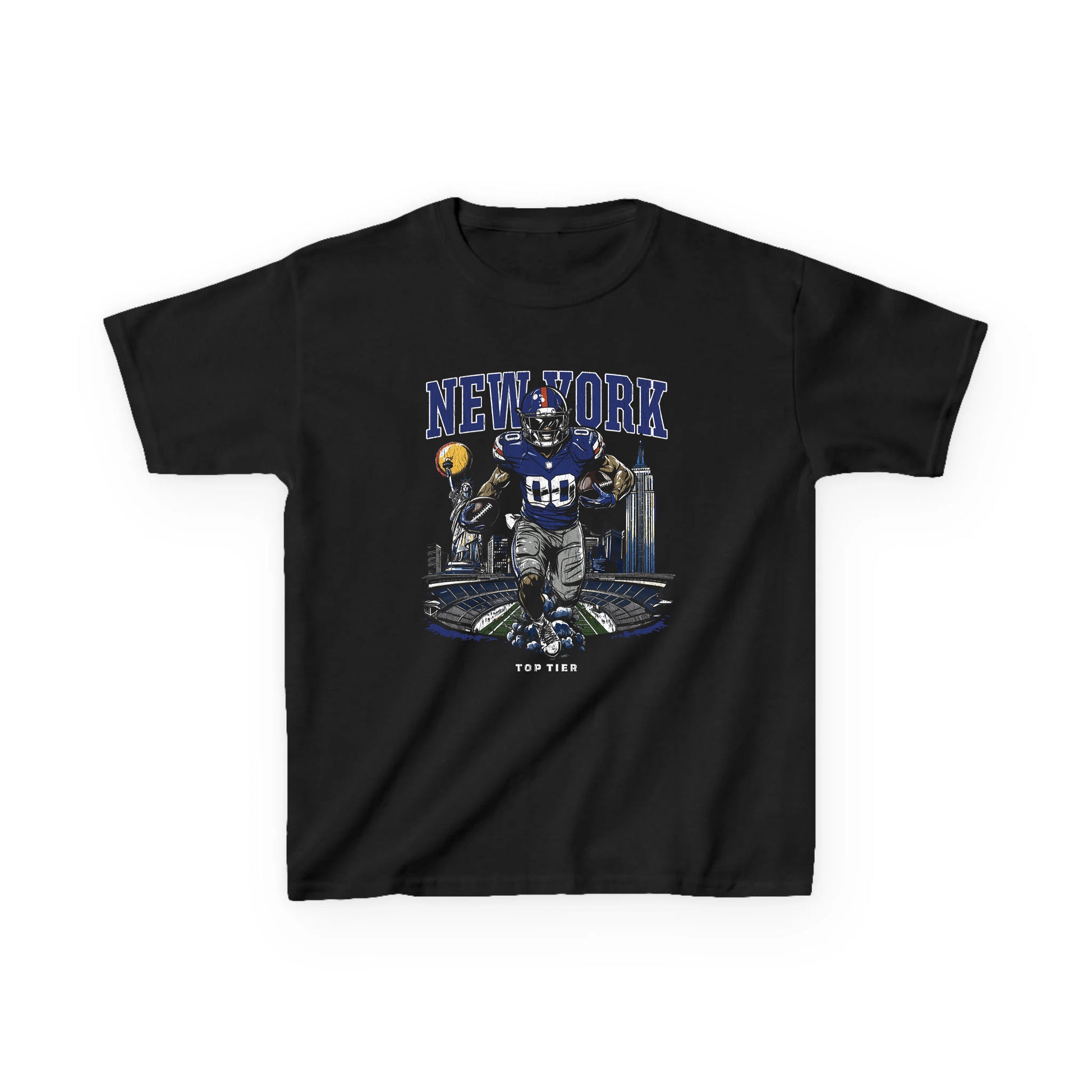 New York Football Black Kids T-shirt TOP TIER. Premium Sports Apparel, T-shirts, Merch, Threads and Street