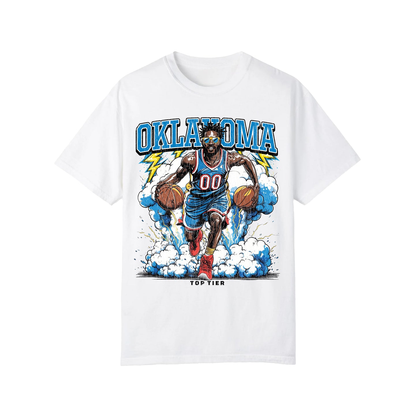 Oklahoma City Basketball White Tshirt TOP TIER. Premium Sports Apparel, T-shirts, Merch, Threads and Street