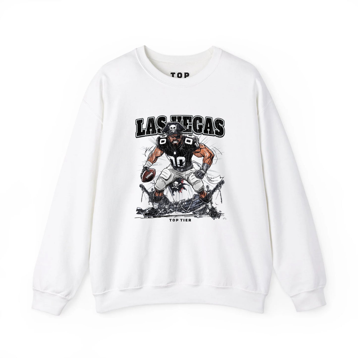 Las Vegas Football White Crewneck TOP TIER. Premium Sports Apparel, T-shirts, Merch, Threads and Street