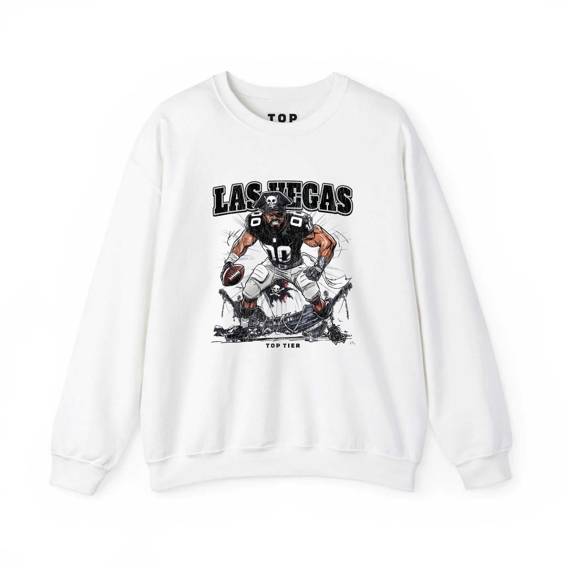 Las Vegas Football White Crewneck TOP TIER. Premium Sports Apparel, T-shirts, Merch, Threads and Street