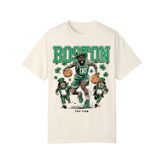 Boston Basketball Ivory Tshirt TOP TIER. Premium Sports Apparel, T-shirts, Merch, Threads and Street