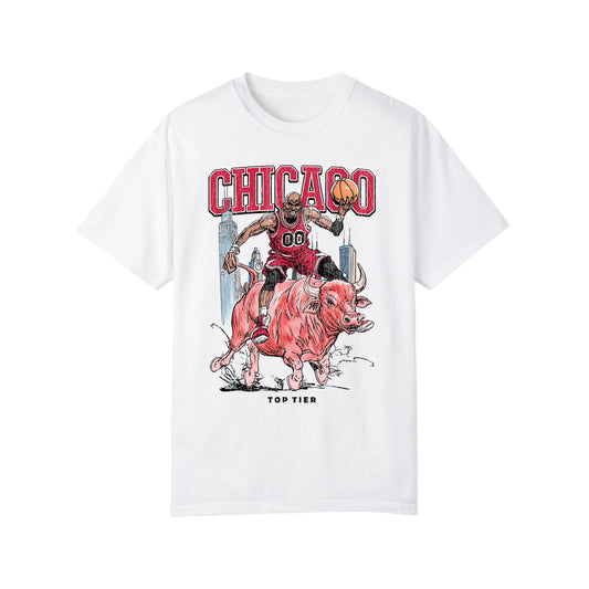 Chicago Basketball White Tshirt TOP TIER. Premium Sports Apparel, T-shirts, Merch, Threads and Crewneck