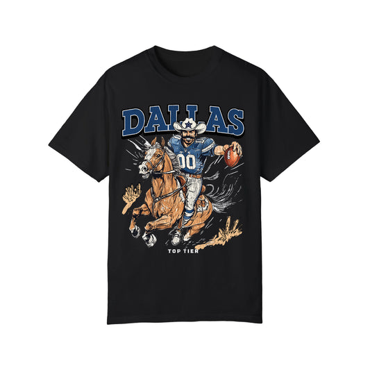 Dallas Football Black Tshirt TOP TIER. Premium Sports Apparel, T-shirts, Merch, Threads and Crewneck