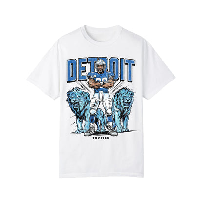 Detroit Football White Tshirt TOP TIER. Premium Sports Apparel, T-shirts, Merch, Threads and Street