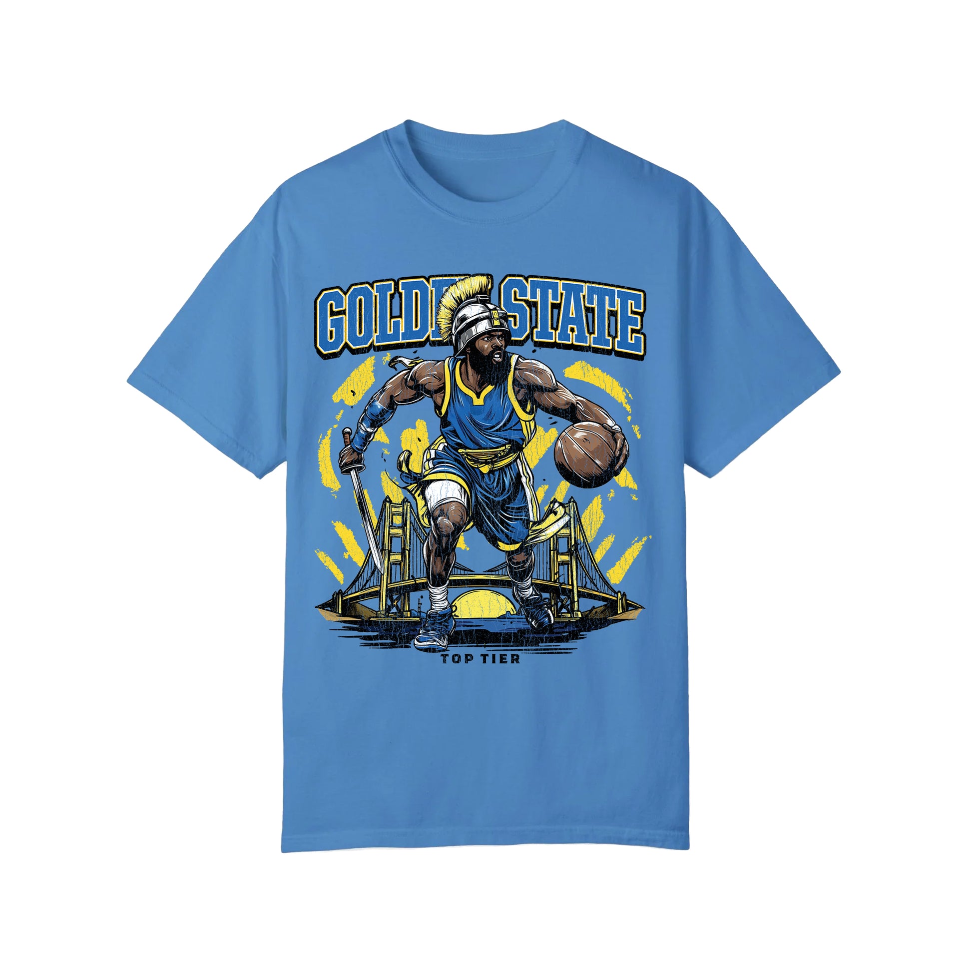 Golden State Basketball Blue Tshirt TOP TIER. Premium Sports Apparel, T-shirts, Merch, Threads and Street