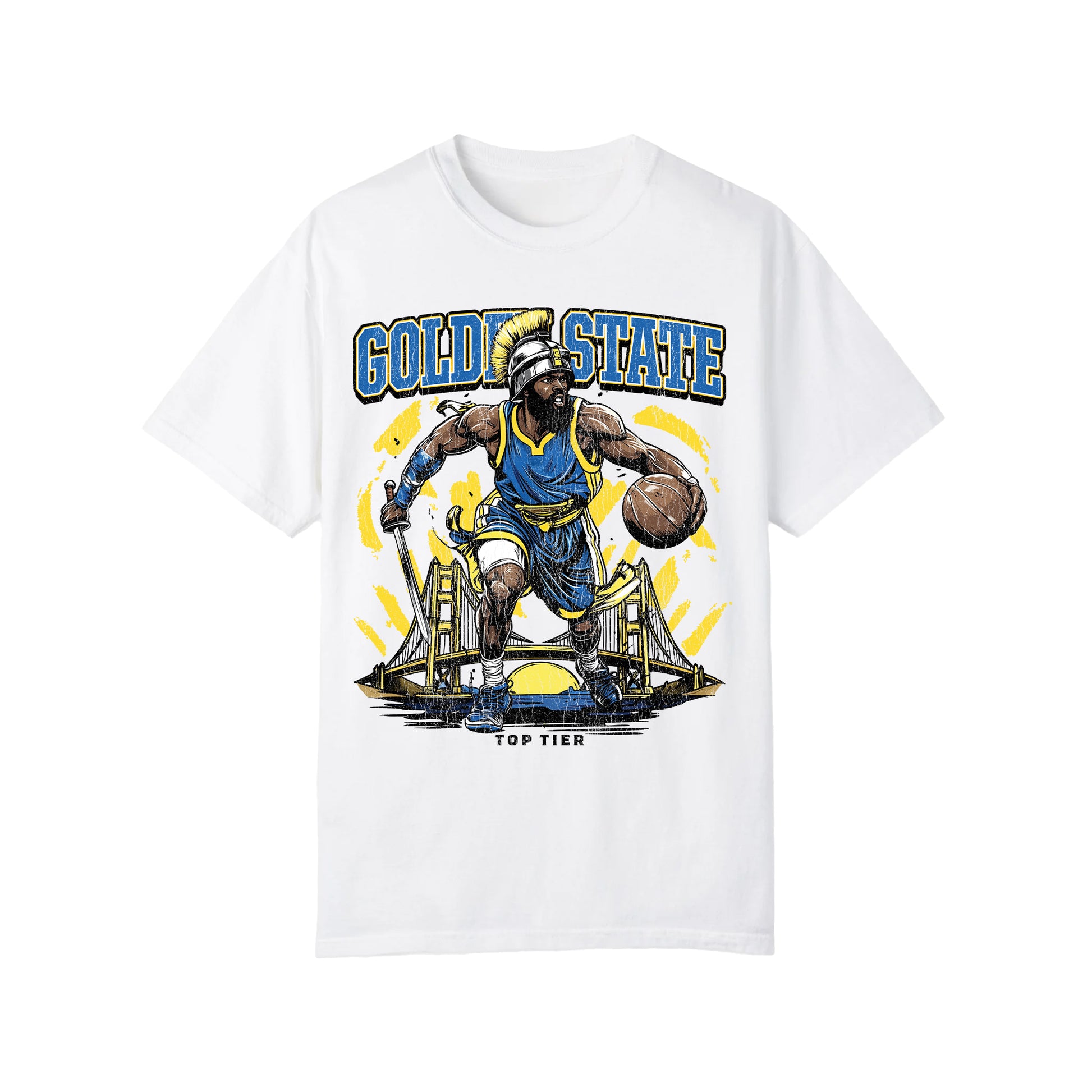 Golden State Basketball White Tshirt TOP TIER. Premium Sports Apparel, T-shirts, Merch, Threads and Street