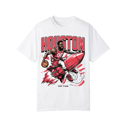 Houston Basketball White Tshirt TOP TIER. Premium Sports Apparel, T-shirts, Merch, Threads and Street