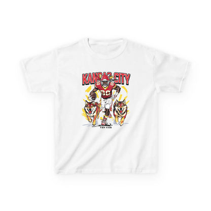 Kansas City Kids White Tshirt TOP TIER. Premium Sports Apparel, T-shirts, Merch, Threads and Street