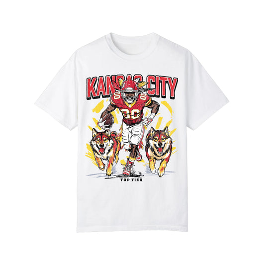 Kansas City White Tshirt TOP TIER. Premium Sports Apparel, T-shirts, Merch, Threads and Street
